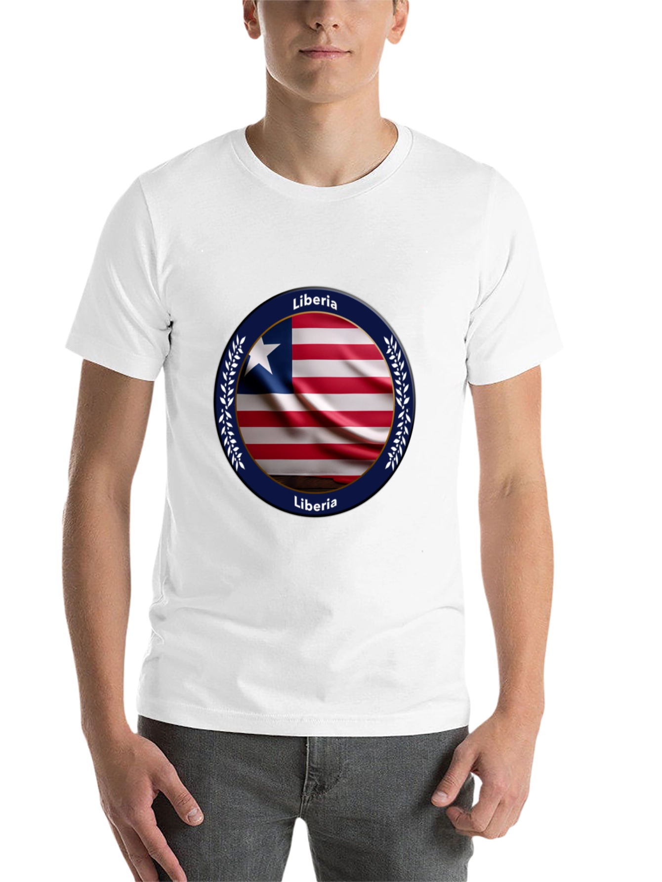 Black Liberia Flag T-Shirt view 14