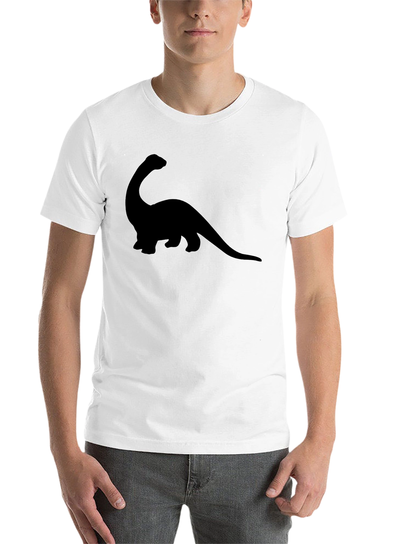 Dinosaur Graphic Tee - Black Brontosaurus T-Shirt - 14