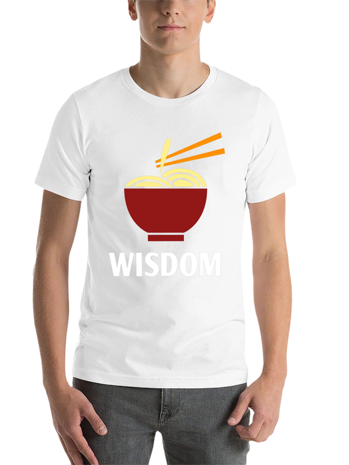 Black Wisdom Ramen Bowl Graphic T-Shirt view 14