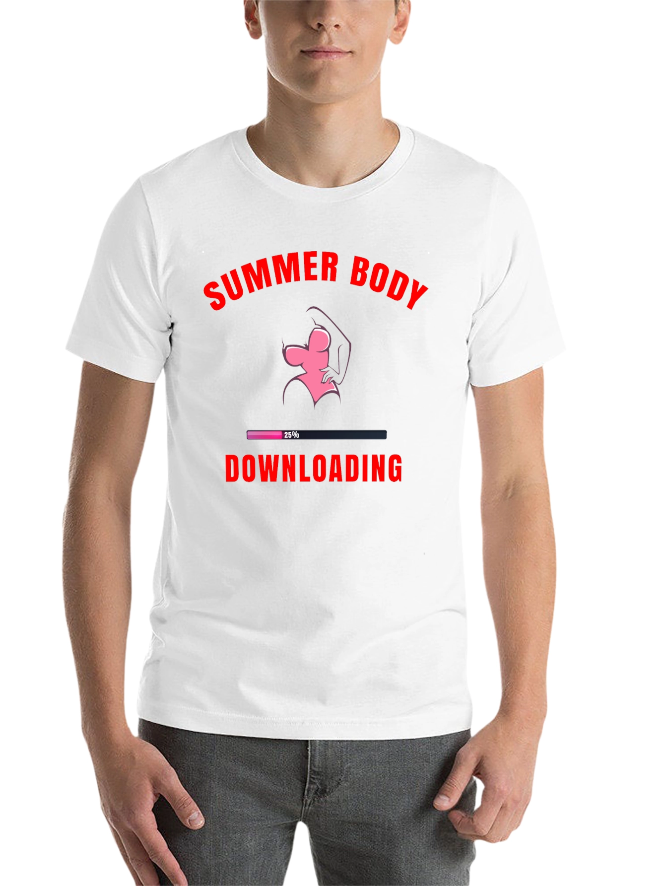 Black Summer Body Loading Graphic T-Shirt view 14