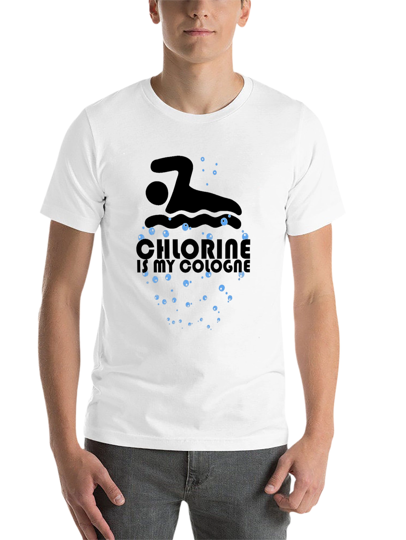 Chlorine is My Cologne Swimmer T-Shirt - 14