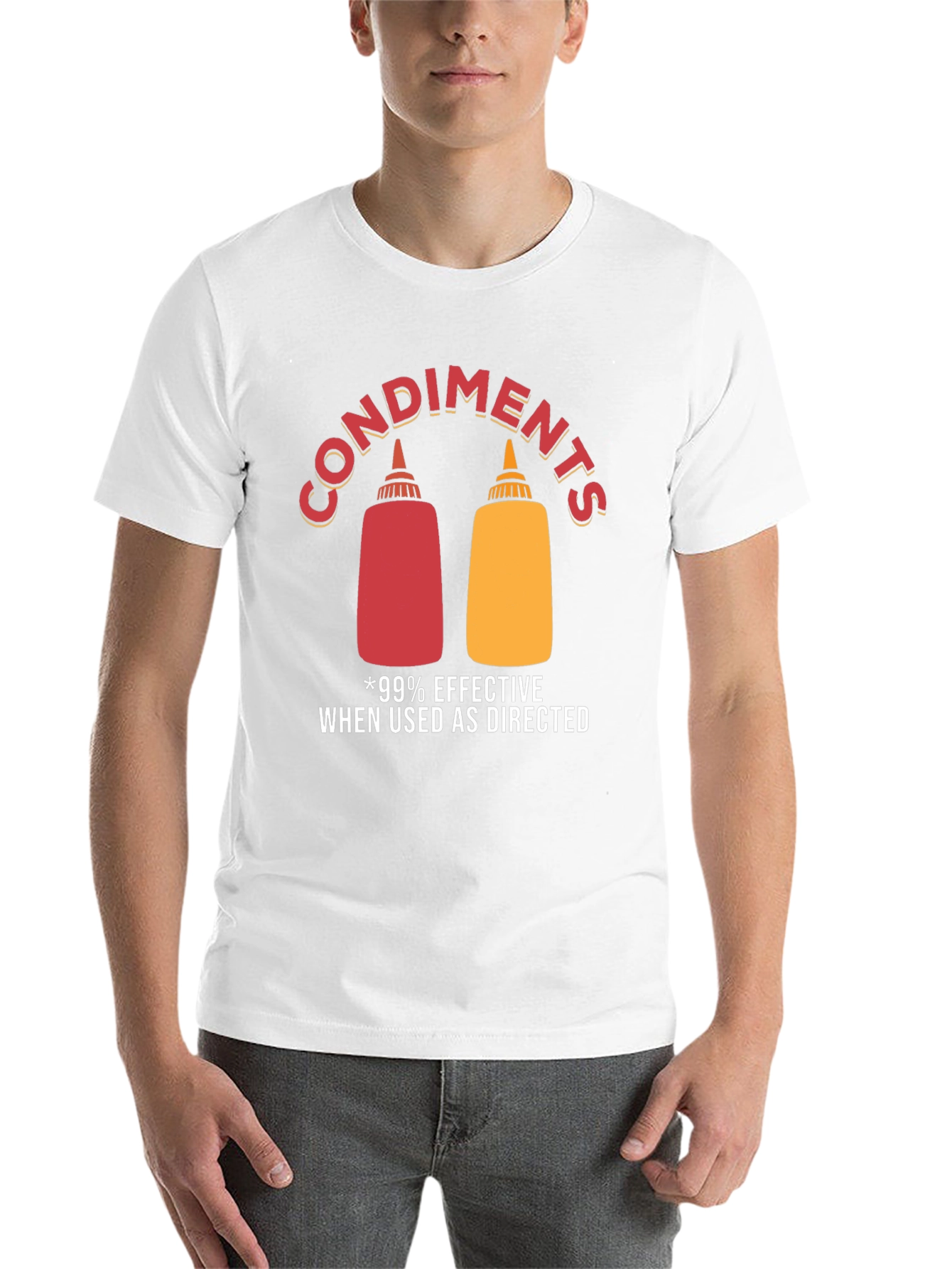 Black Condiments Humor Graphic T-Shirt view 14