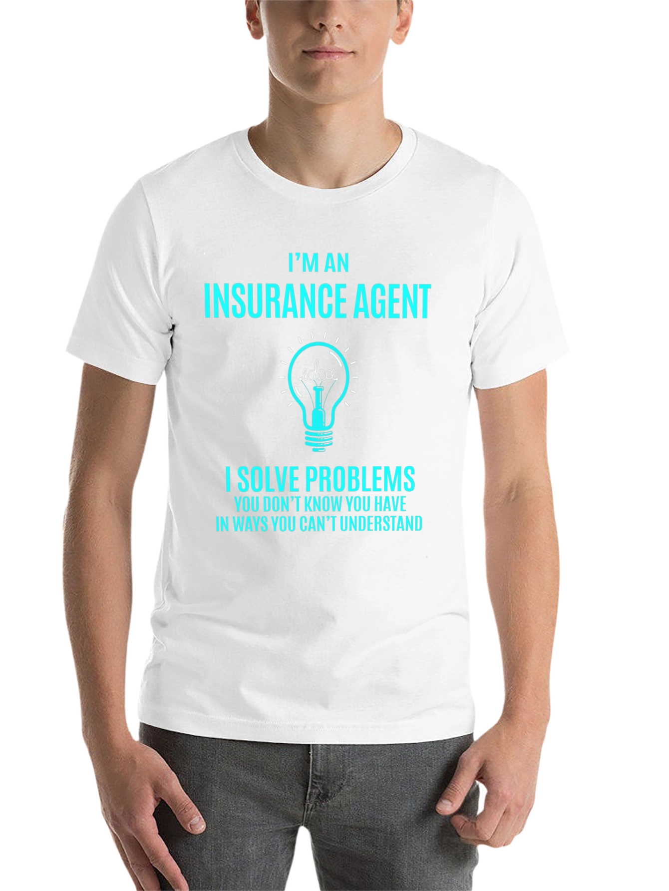 Black Insurance Agent Novelty T-Shirt - Problem Solver view 14