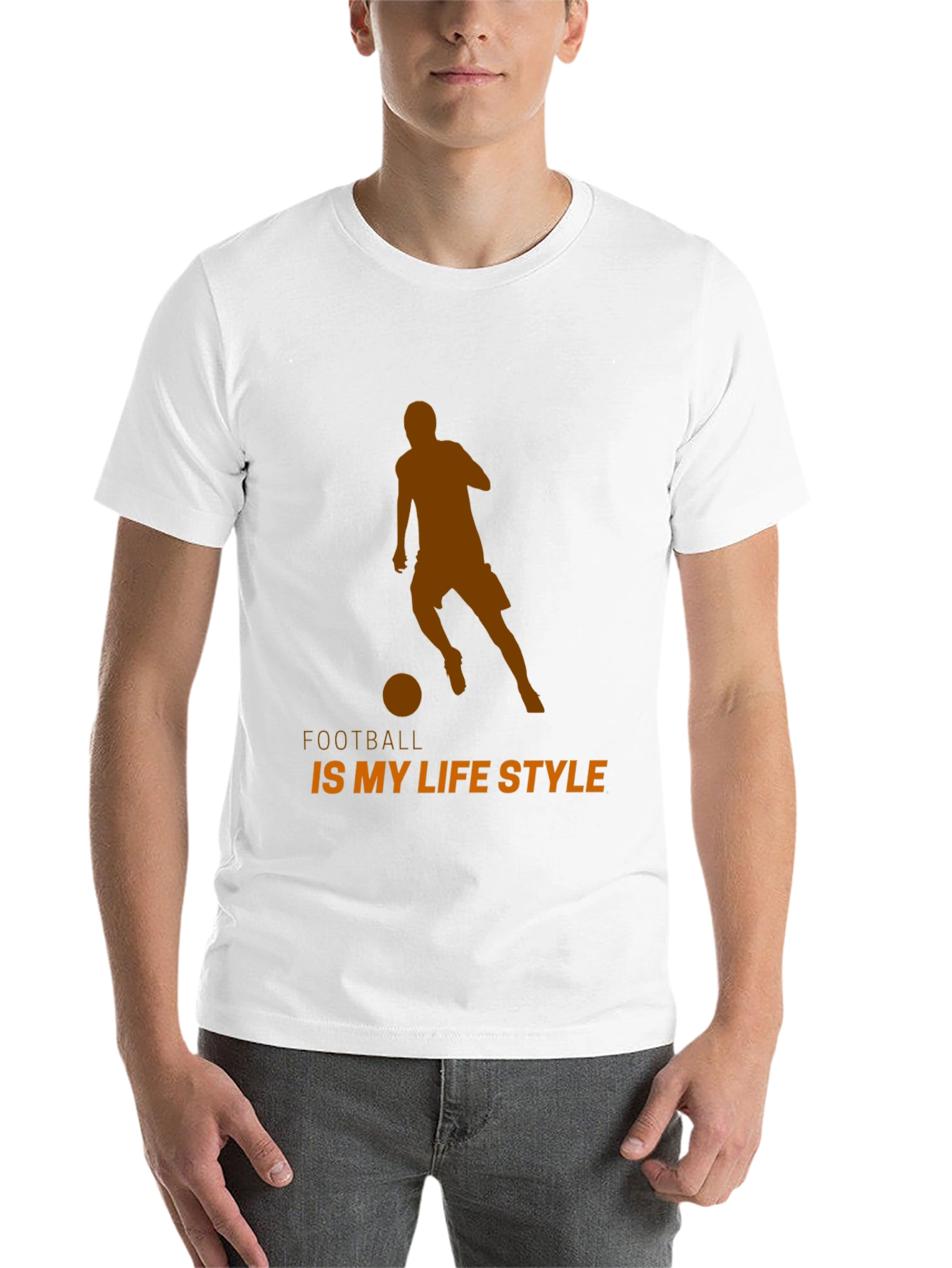 Black Football is My Lifestyle T-Shirt - Black Cotton Tee view 14