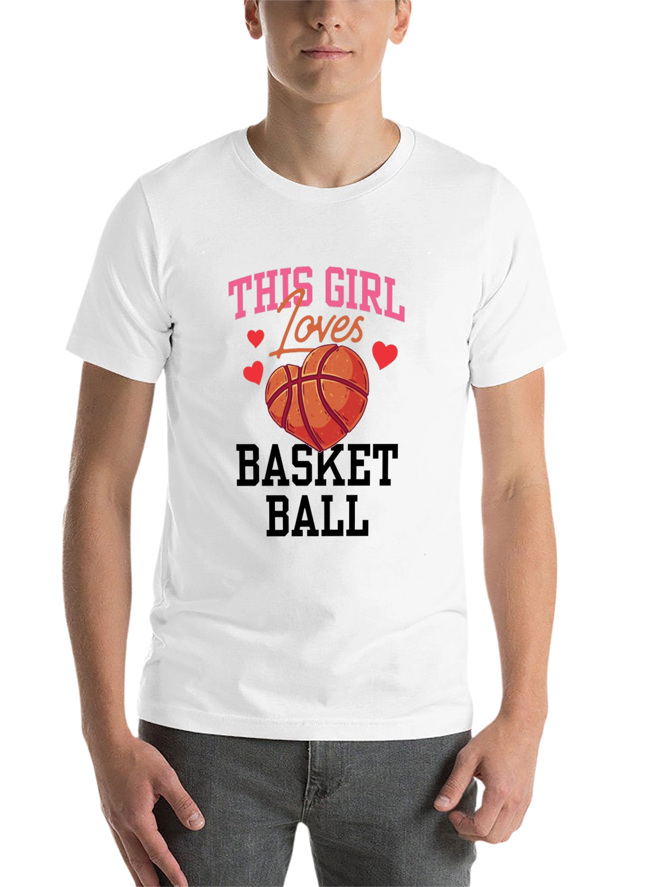 Black Basketball Lover Girl T-Shirt view 14