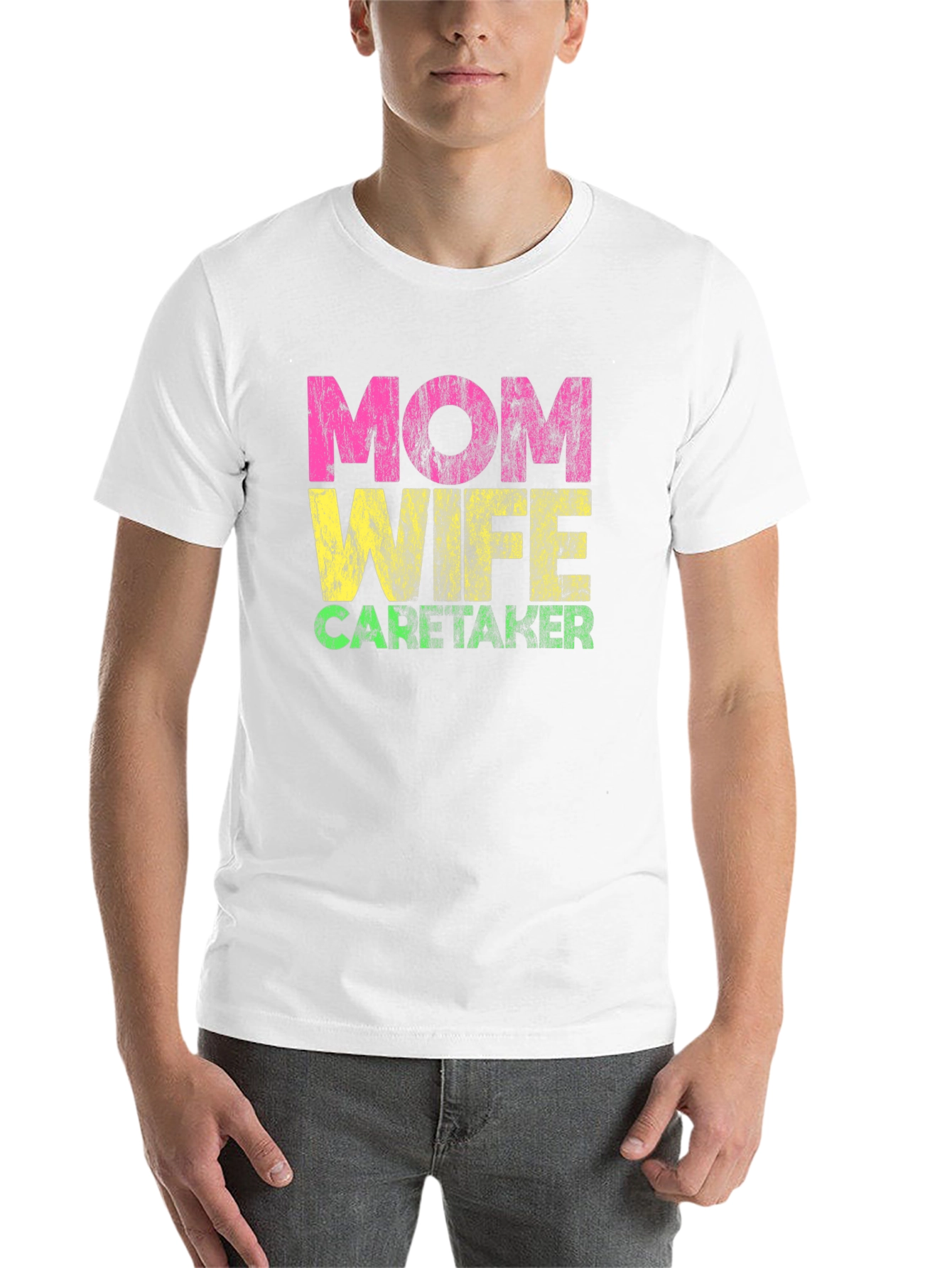 Black Mom Wife Caretaker Graphic Tee - Black view 14