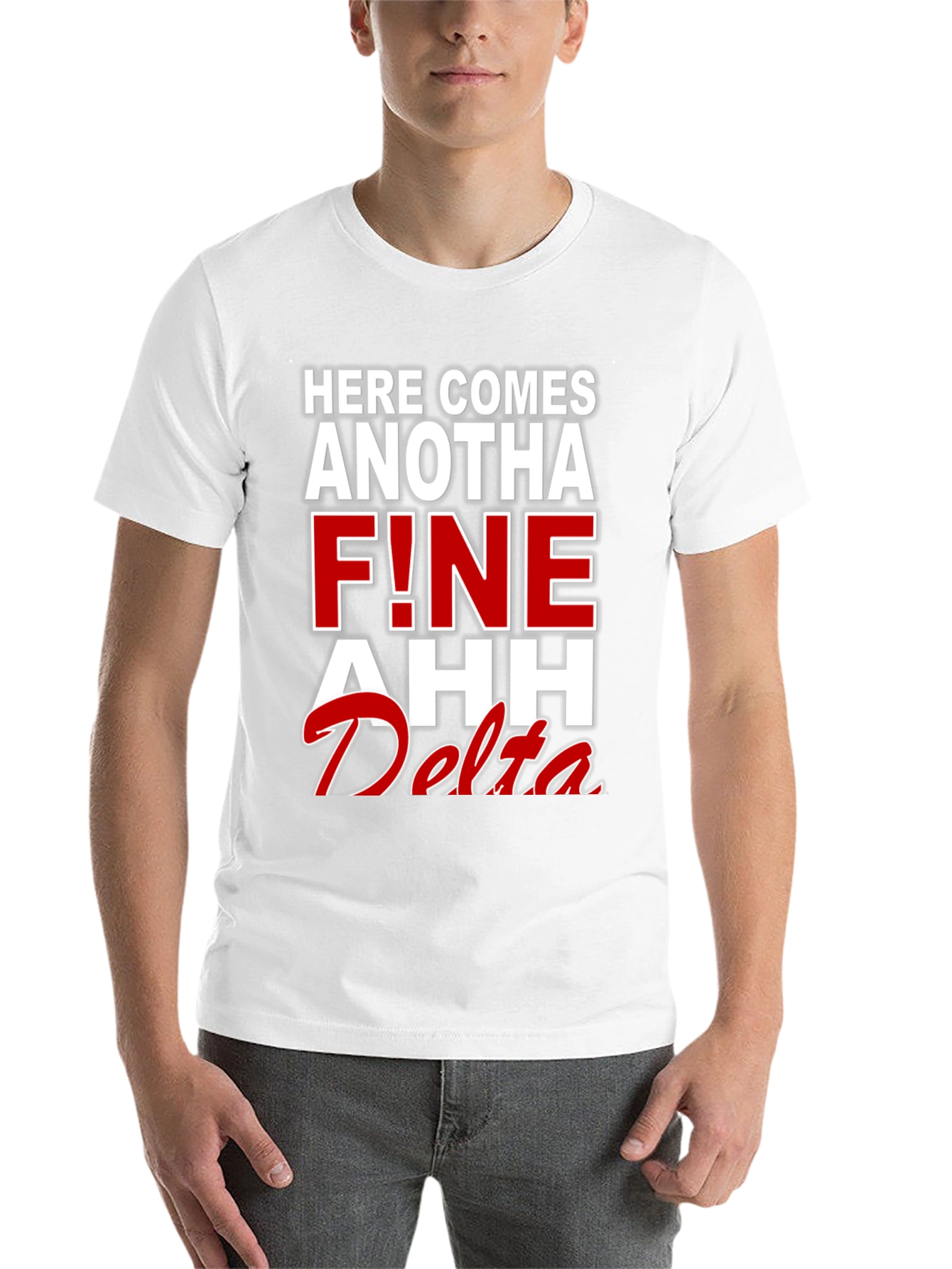 Black Here Comes Anotha F!ne Ahh Delta T-Shirt view 14