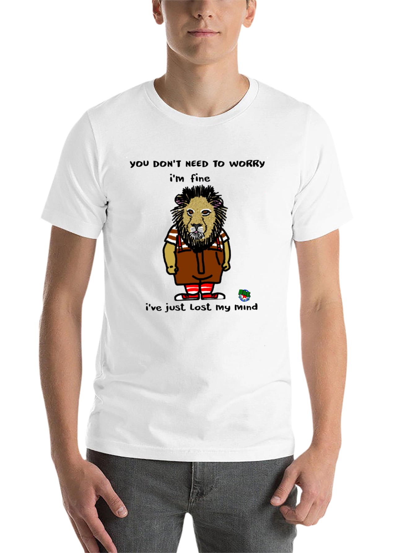 Black Funny Lion T-Shirt - Lost My Mind view 14