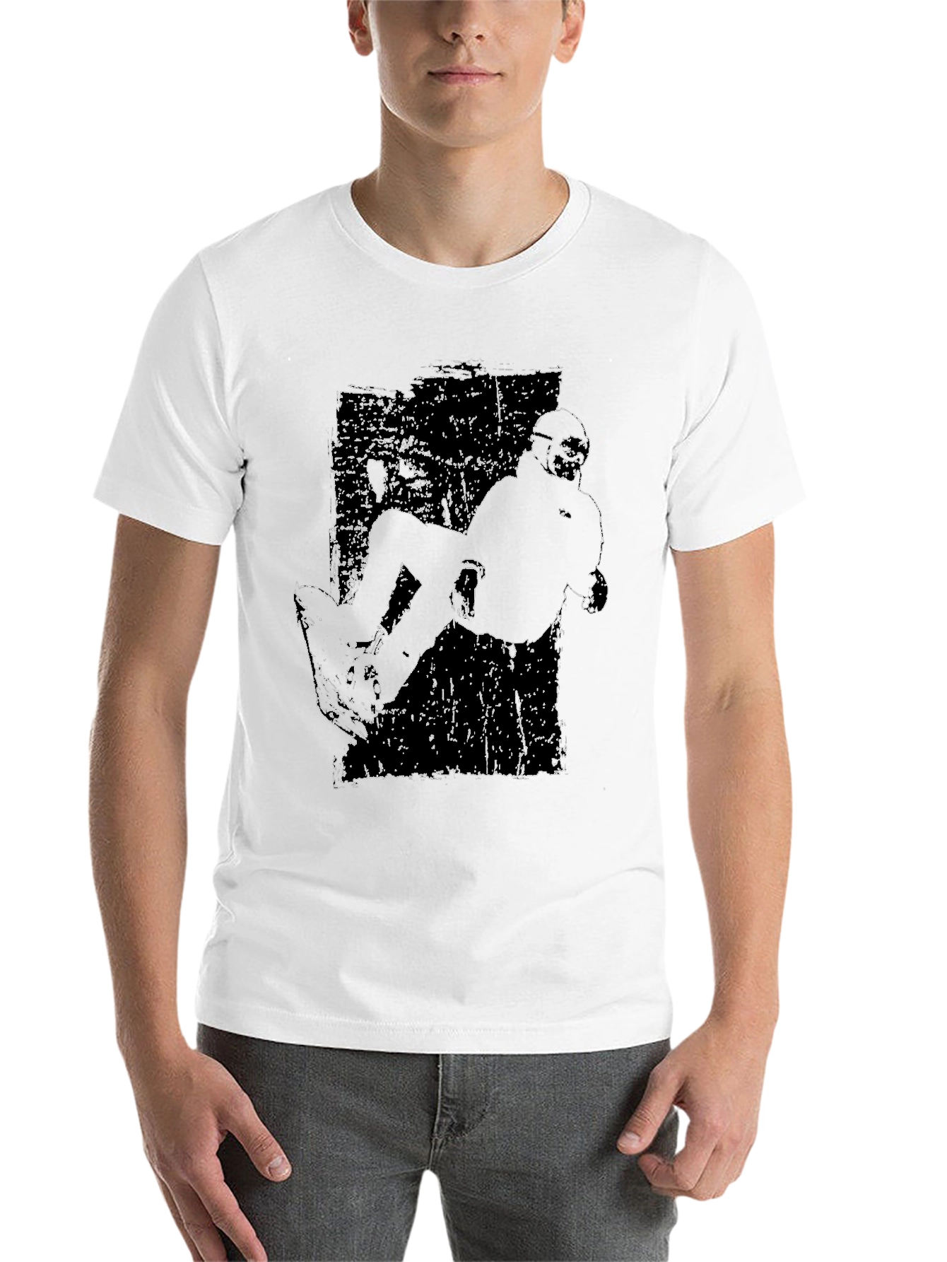 Black Distressed Snowboard Graphic Tee - Cool Black Shirt view 14