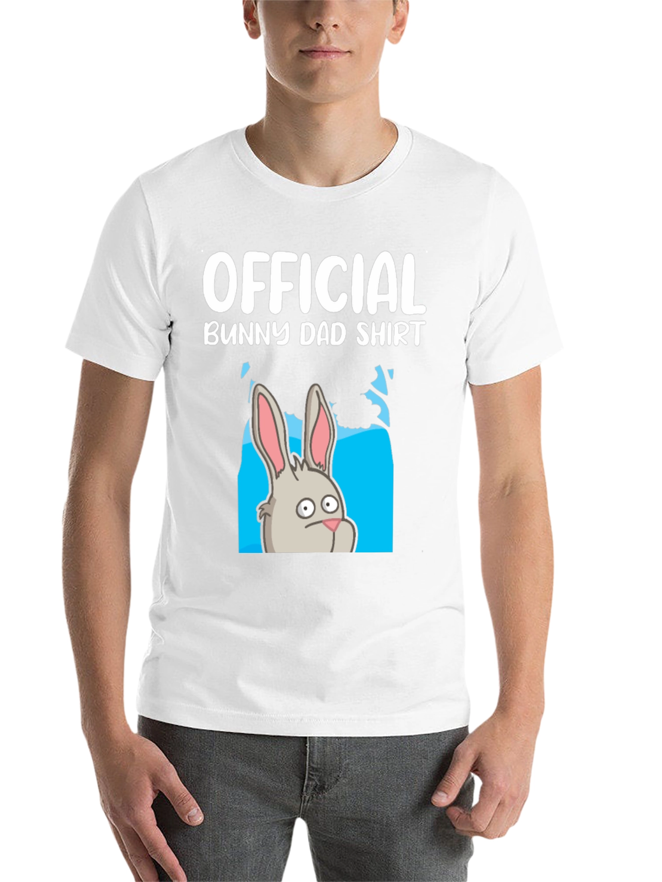 Black Official Bunny Dad Shirt - Funny Easter T-Shirt view 14