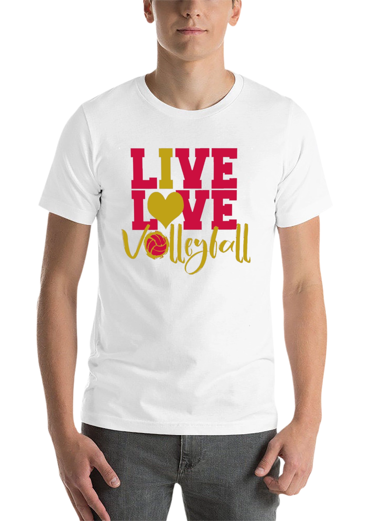 Black Live Love Volleyball Graphic T-Shirt view 14