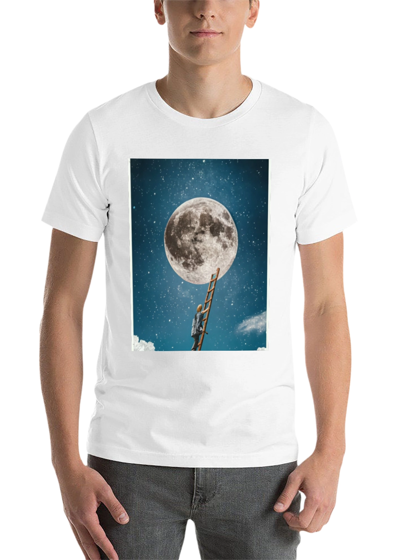Black Moon Ladder Graphic T-Shirt - Black view 14