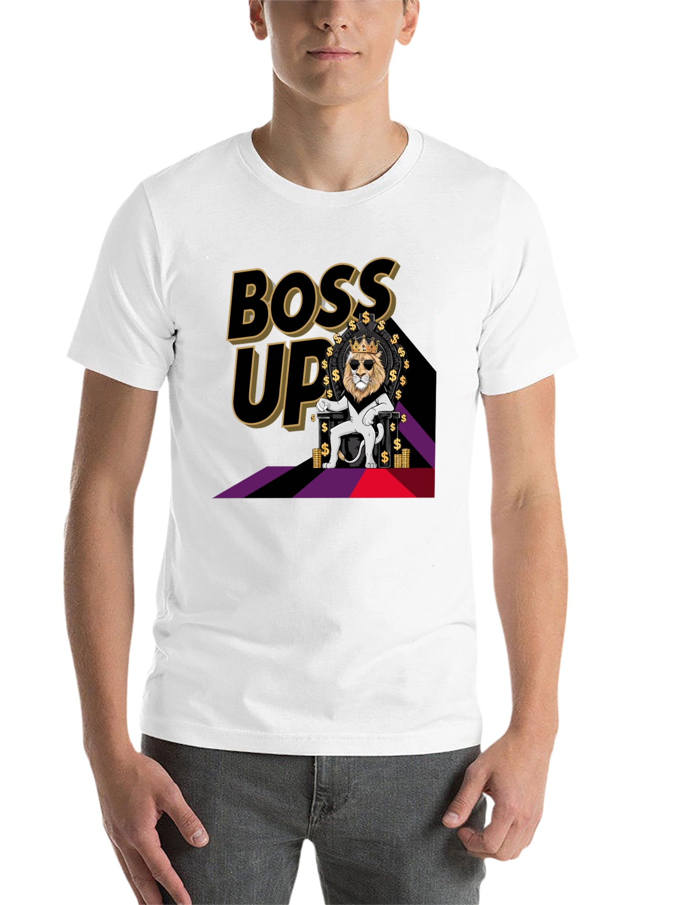 Black Boss Up Lion King T-Shirt view 14