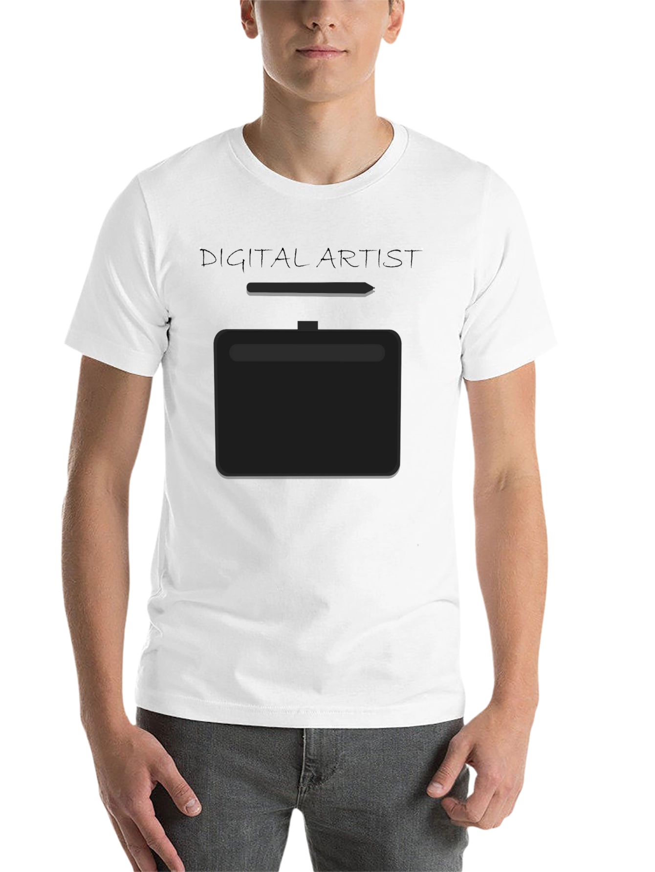 Black Digital Artist Tablet T-Shirt view 14