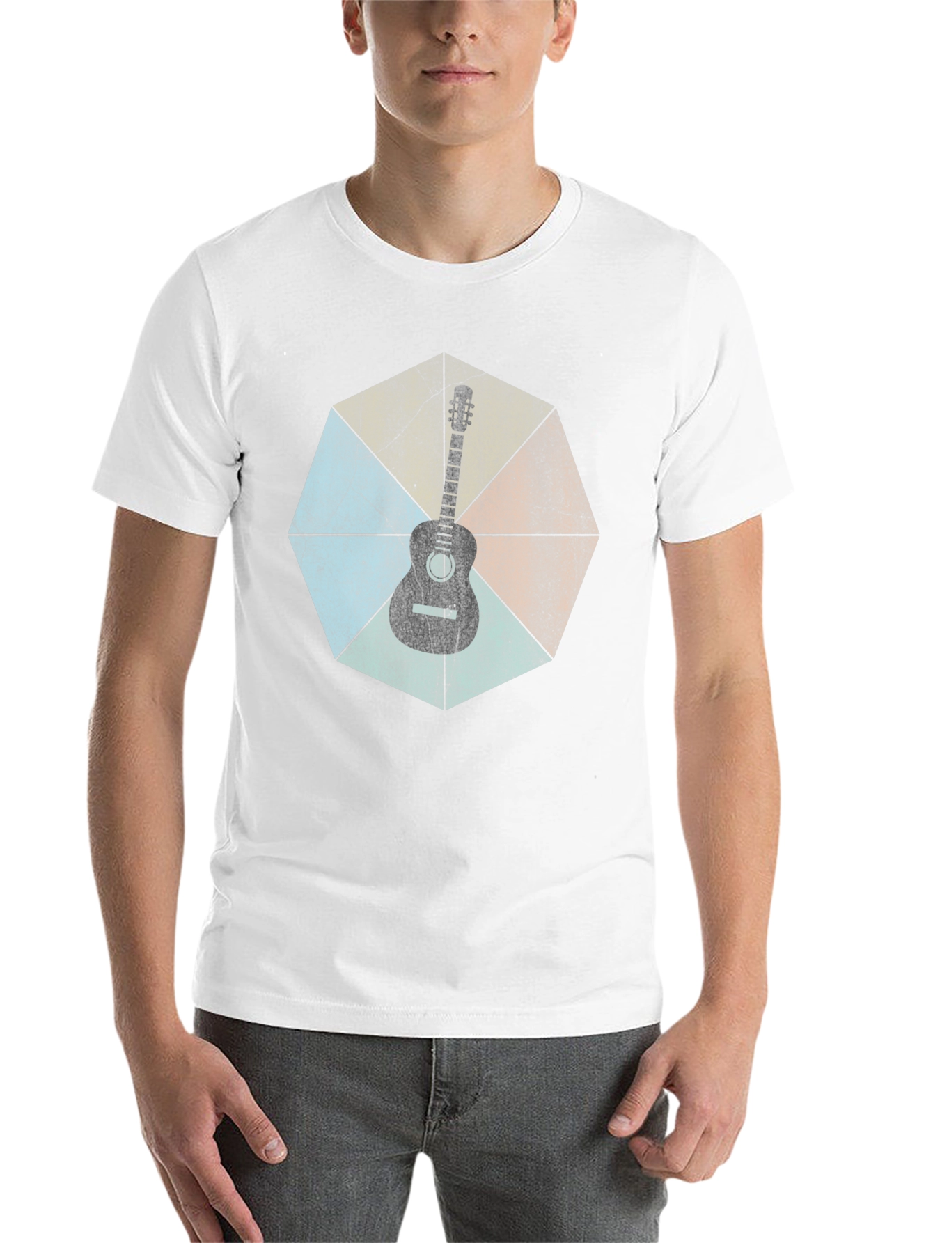 Black Guitar Graphic Tee - Retro Style view 14