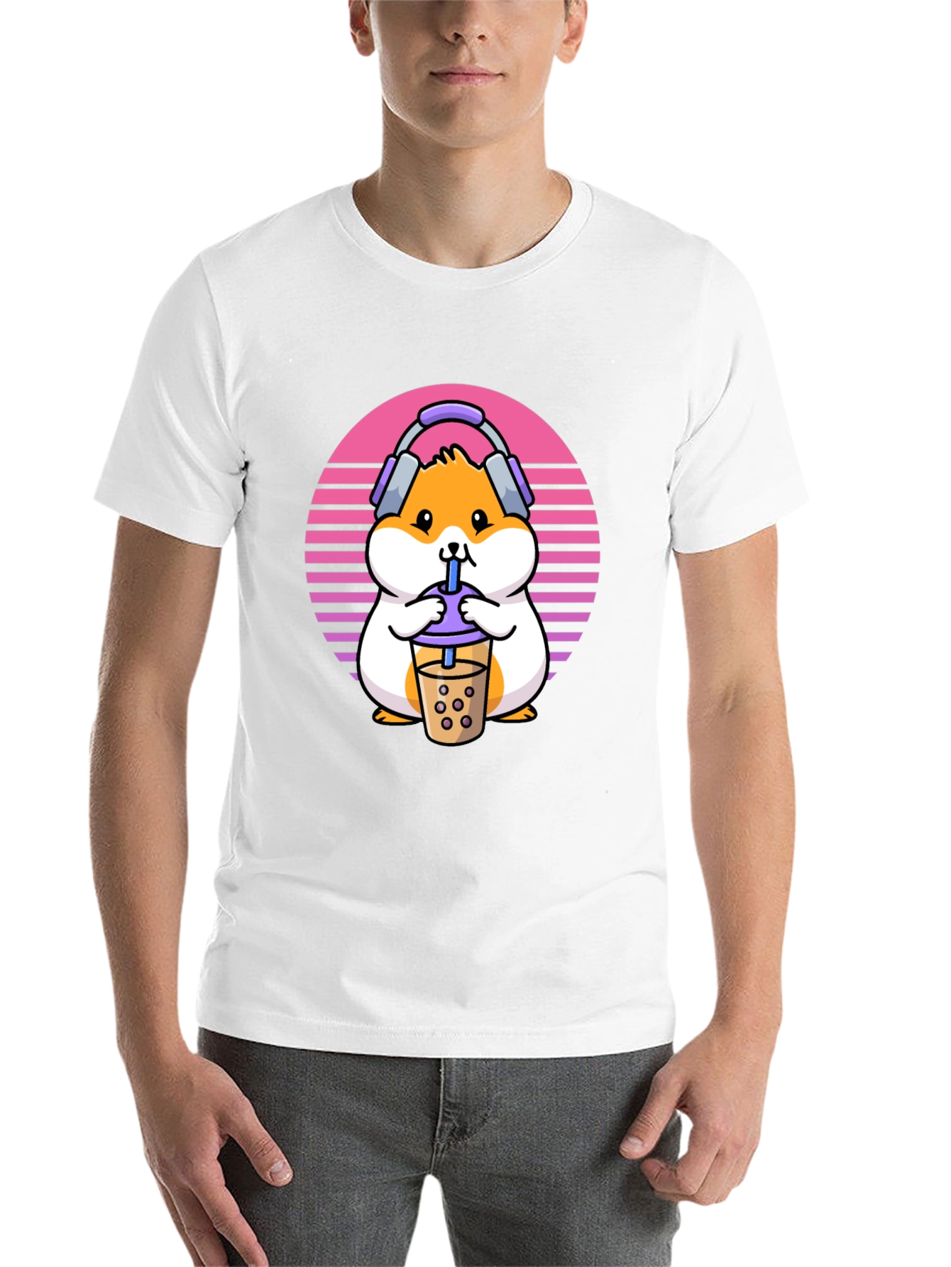 Black Hamster Bubble Tea T-Shirt - Cute Kawaii Design view 14