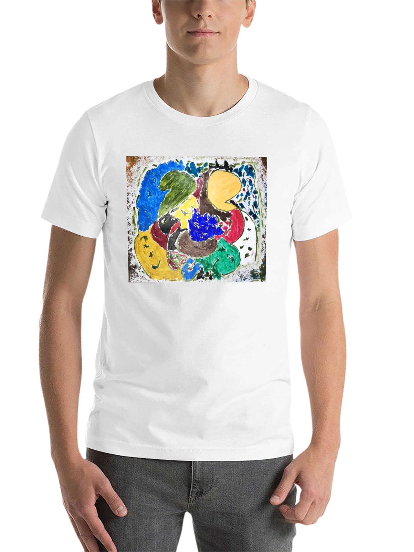 Black Abstract Art Graphic Tee - Unique Design view 14