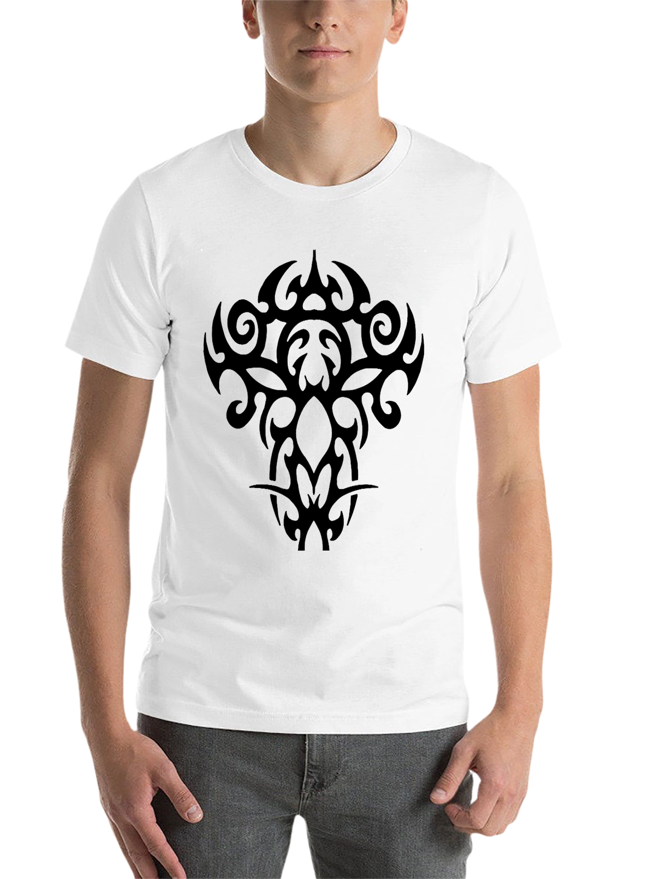 Black Black Tribal Graphic Tee - Men's Casual view 14