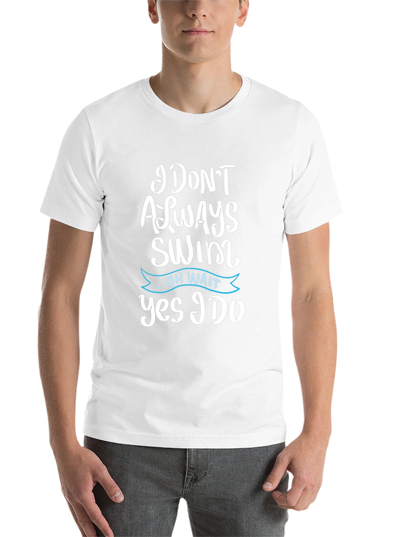 Black Funny Swimmer T-Shirt - I Don't Always Swim, Yes I Do! view 14