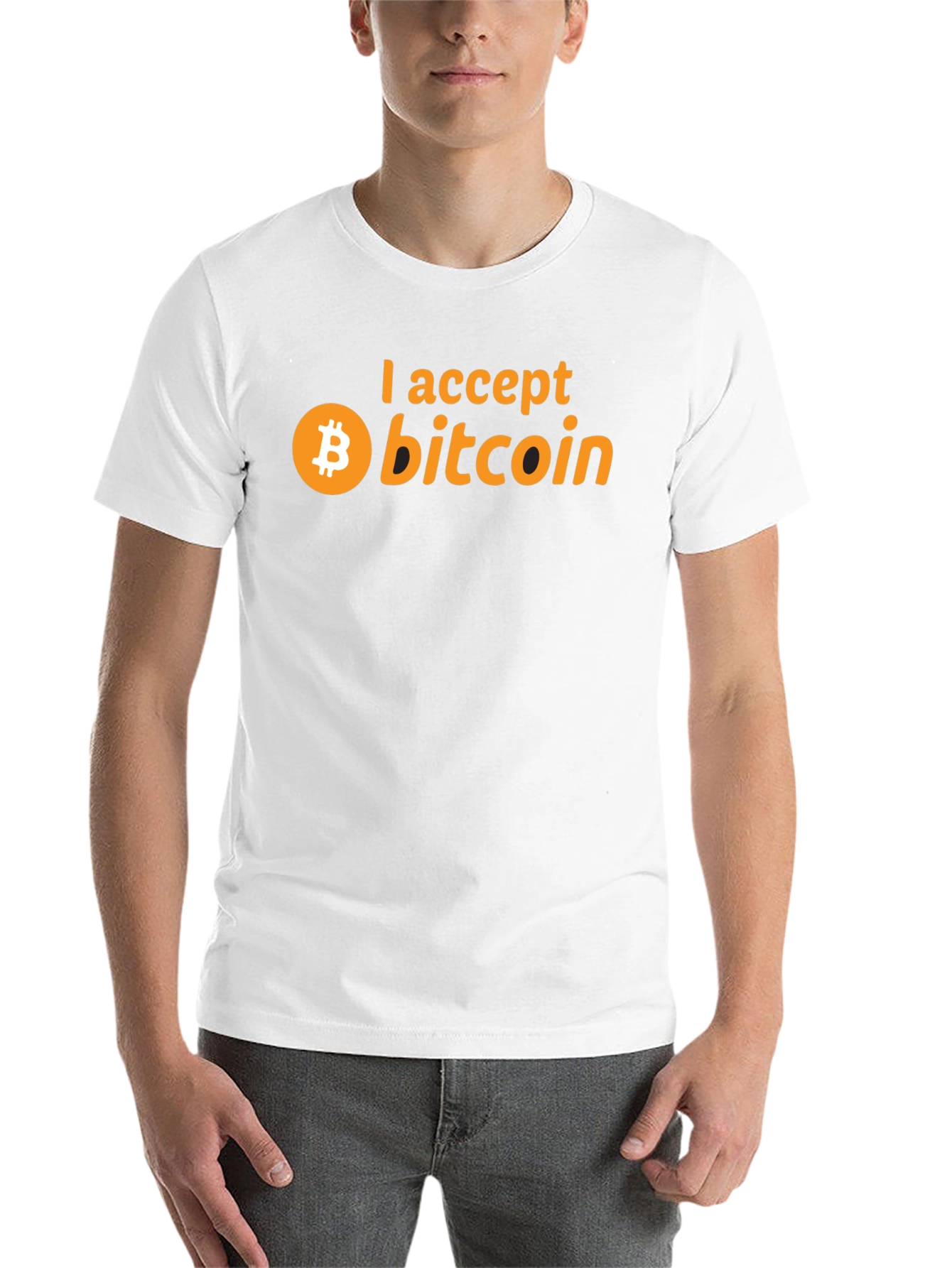 Black I Accept Bitcoin Crypto T-Shirt view 14