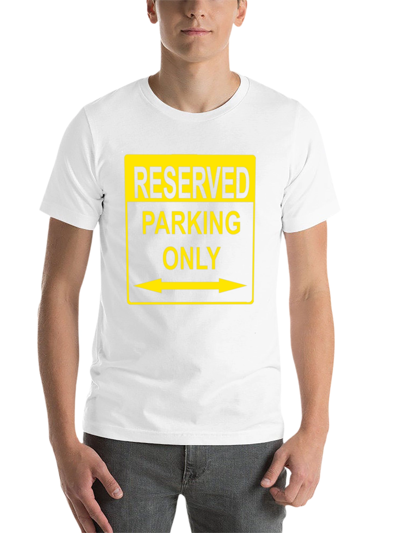 Black Reserved Parking Only T-Shirt - Novelty Humor Tee view 14