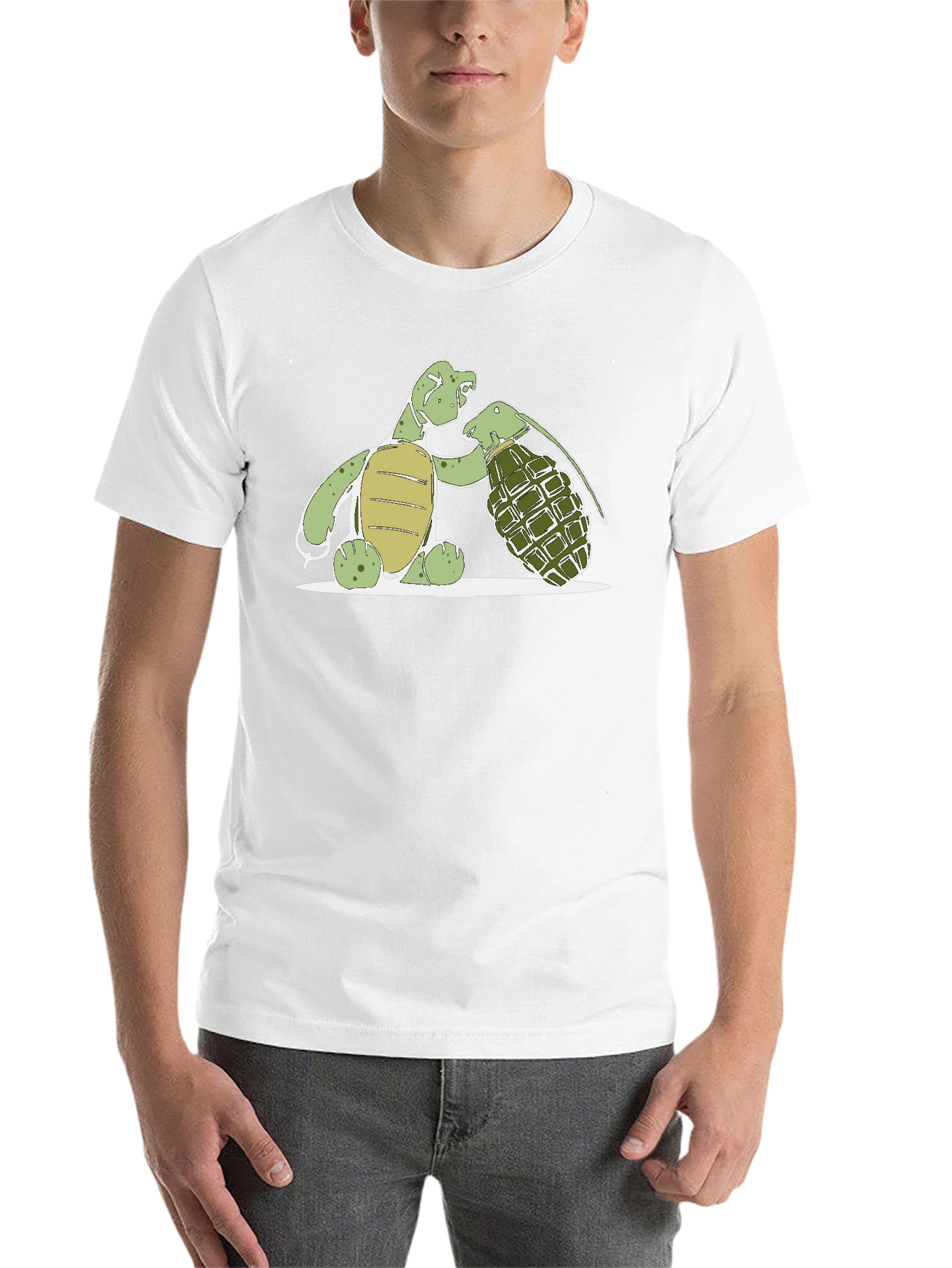 Black Turtle Grenade Graphic T-Shirt view 14