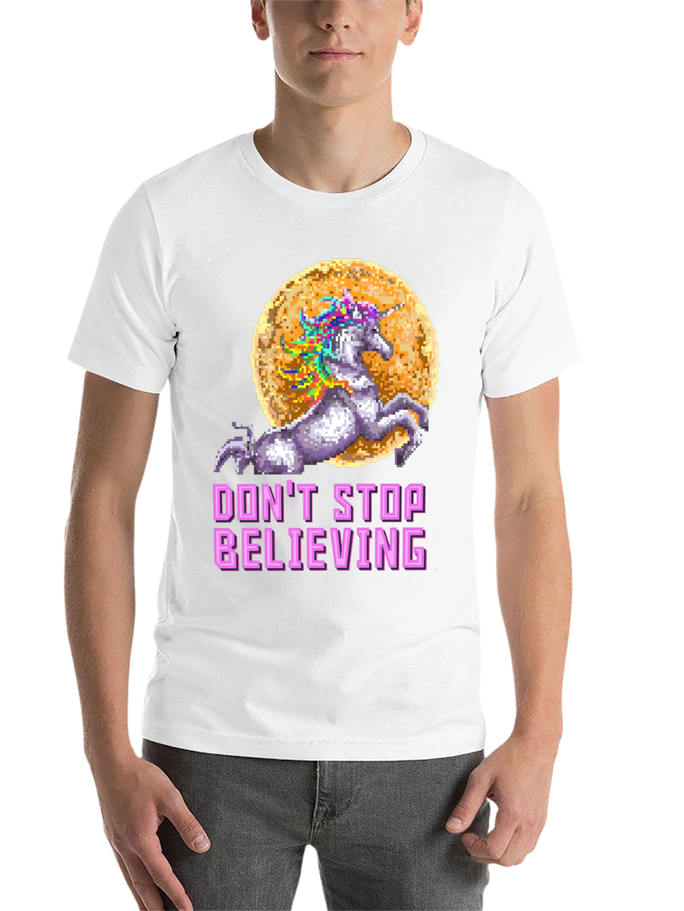 Black Don't Stop Believing Unicorn T-Shirt view 14