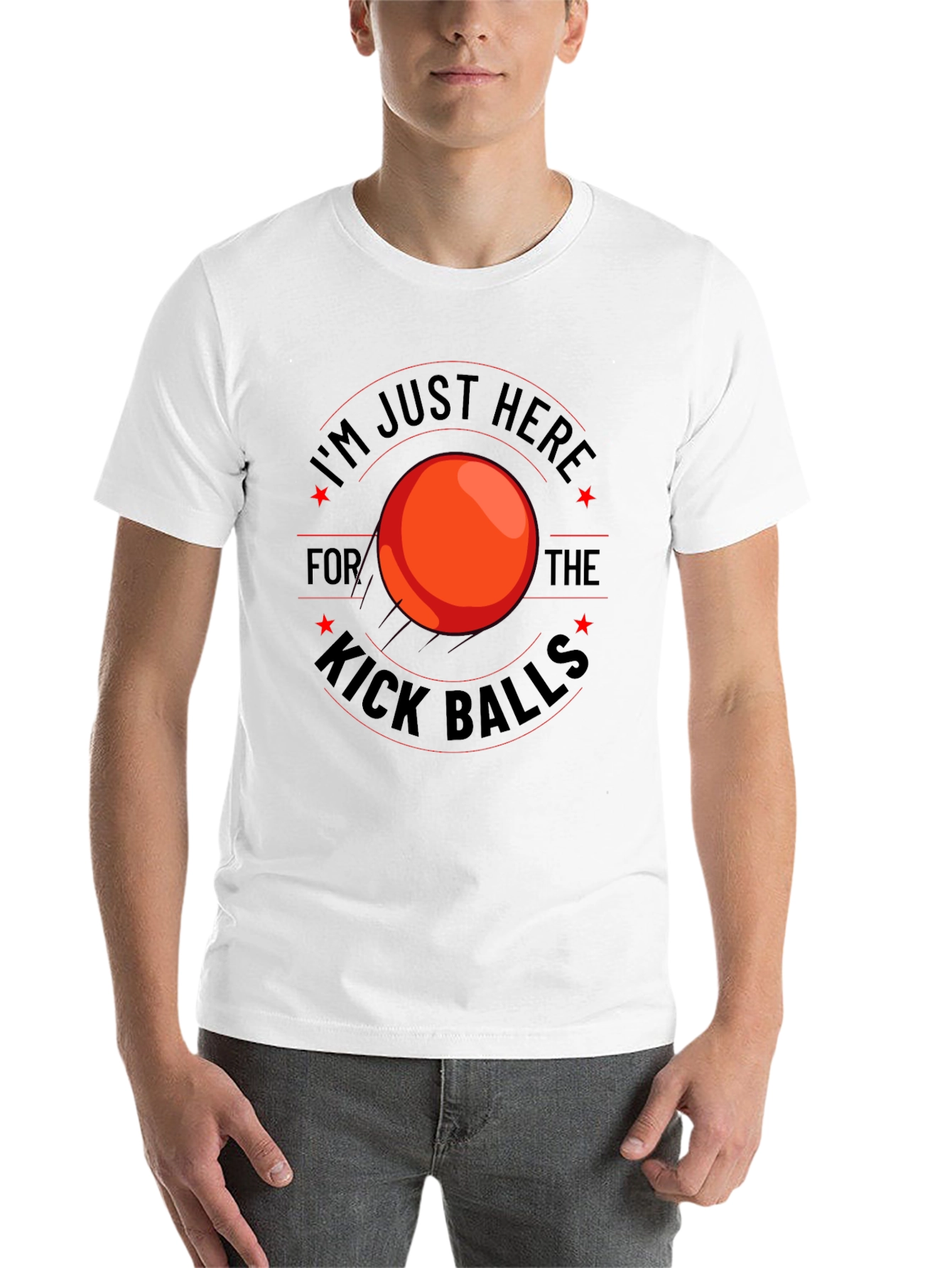 Kickball T-Shirt - I'm Just Here For The Kick Balls - 14