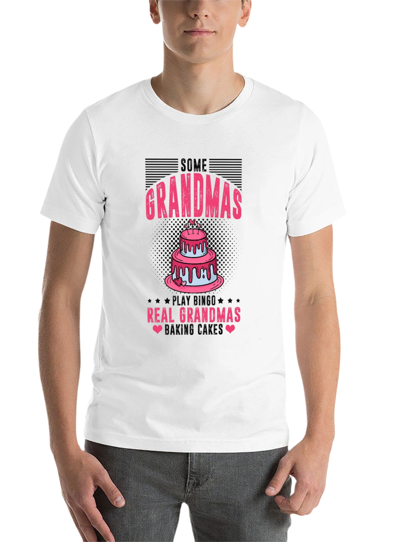 Black Funny Grandma Baking Cake Graphic Tee view 14