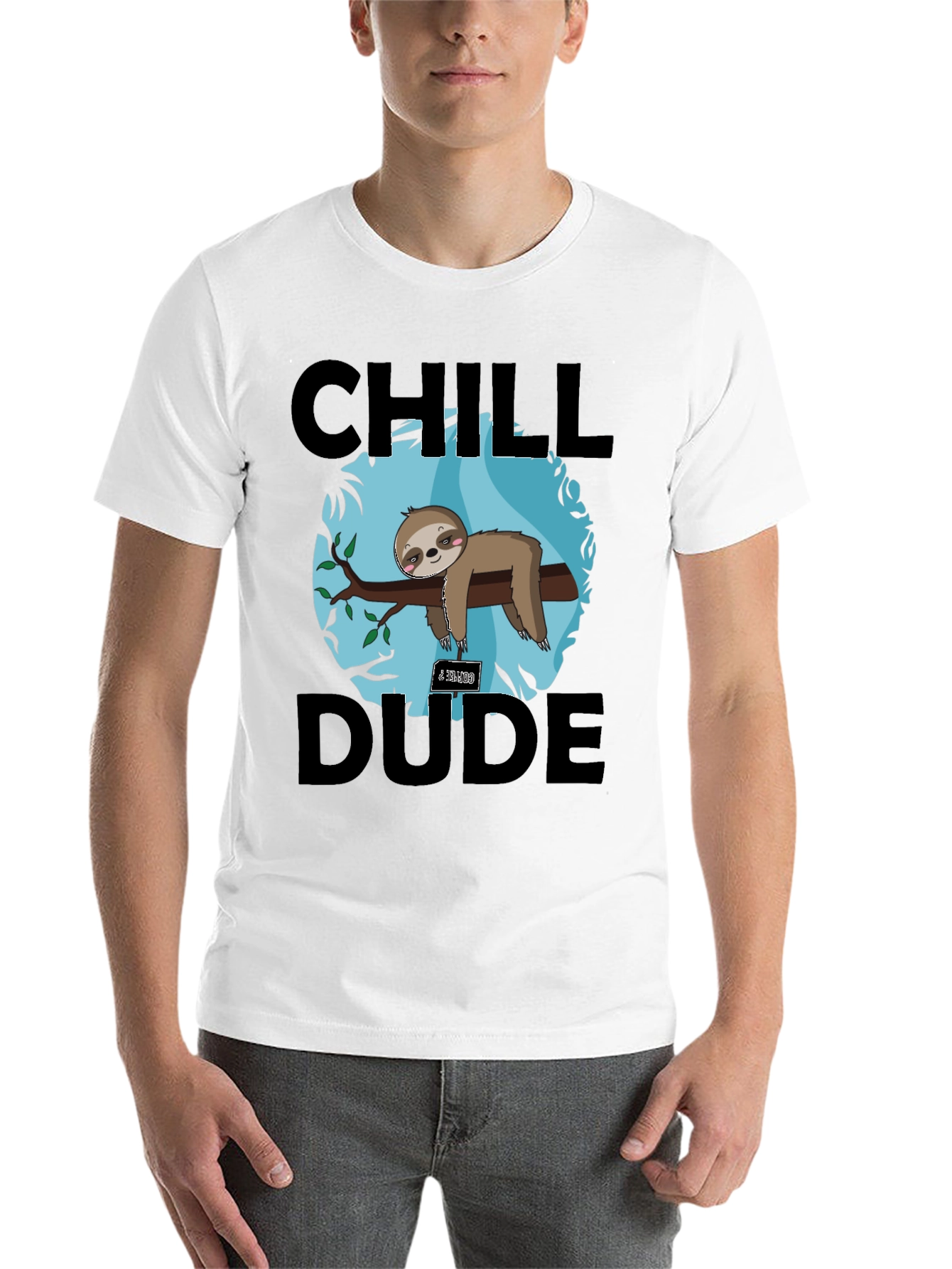 Black Chill Dude Sloth Graphic Tee view 14