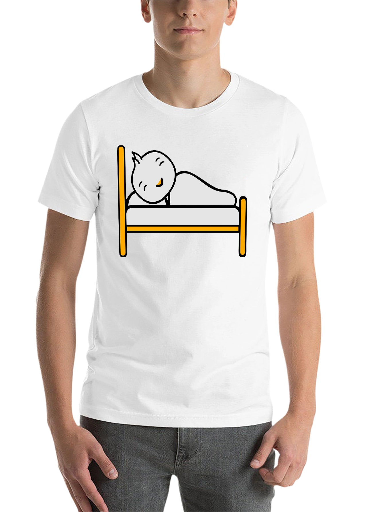 Black Sleepy Character Black T-Shirt view 14