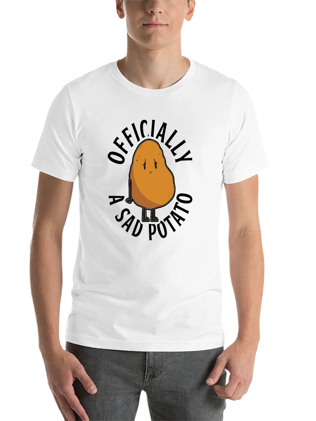 Black Officially A Sad Potato T-Shirt view 14