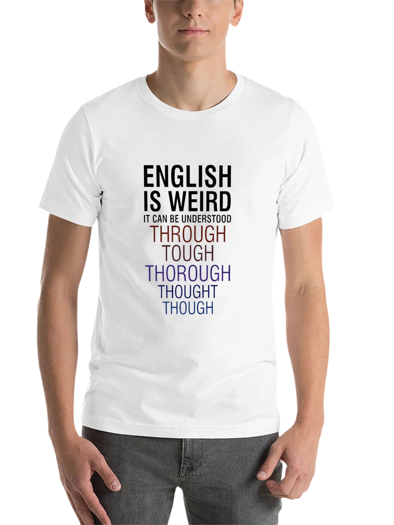 Black English Is Weird Graphic Tee - Funny Wordplay T-Shirt view 14