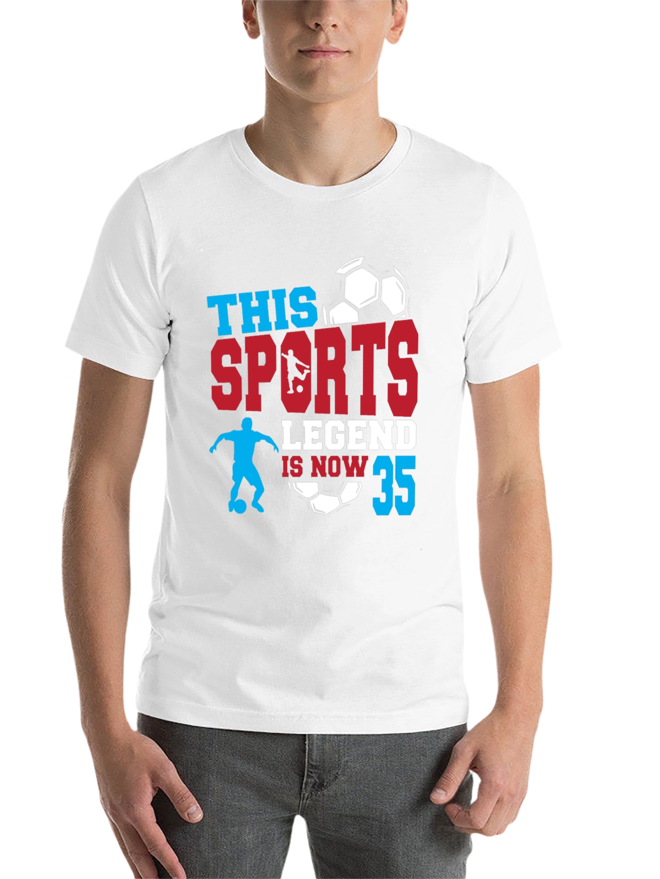 Black Sports Legend 35th Birthday Graphic T-Shirt view 14