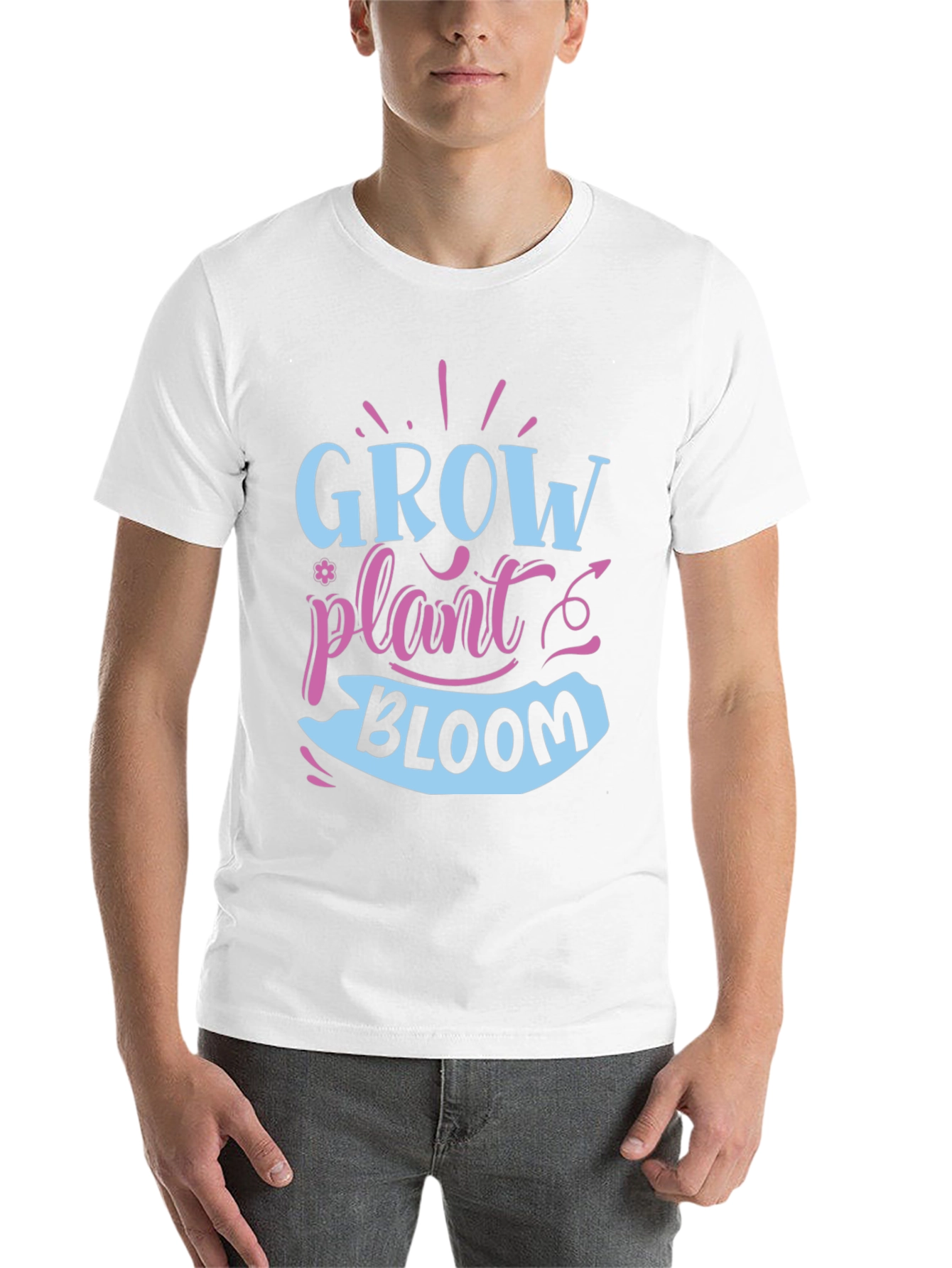 Black Grow Plant Bloom T-Shirt - Gardening Shirt view 14