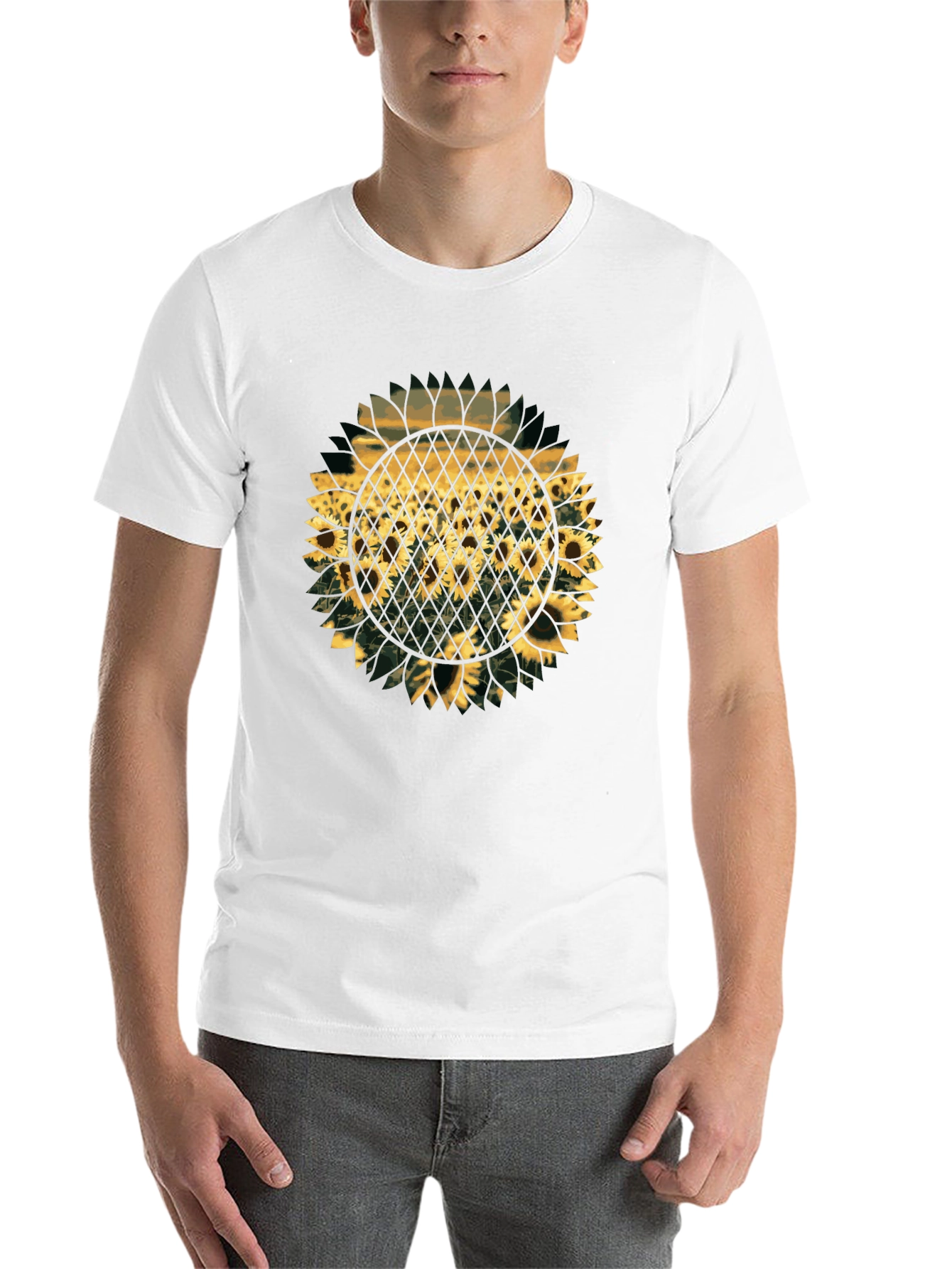 Black Sunflower Graphic Print T-Shirt - Black view 14