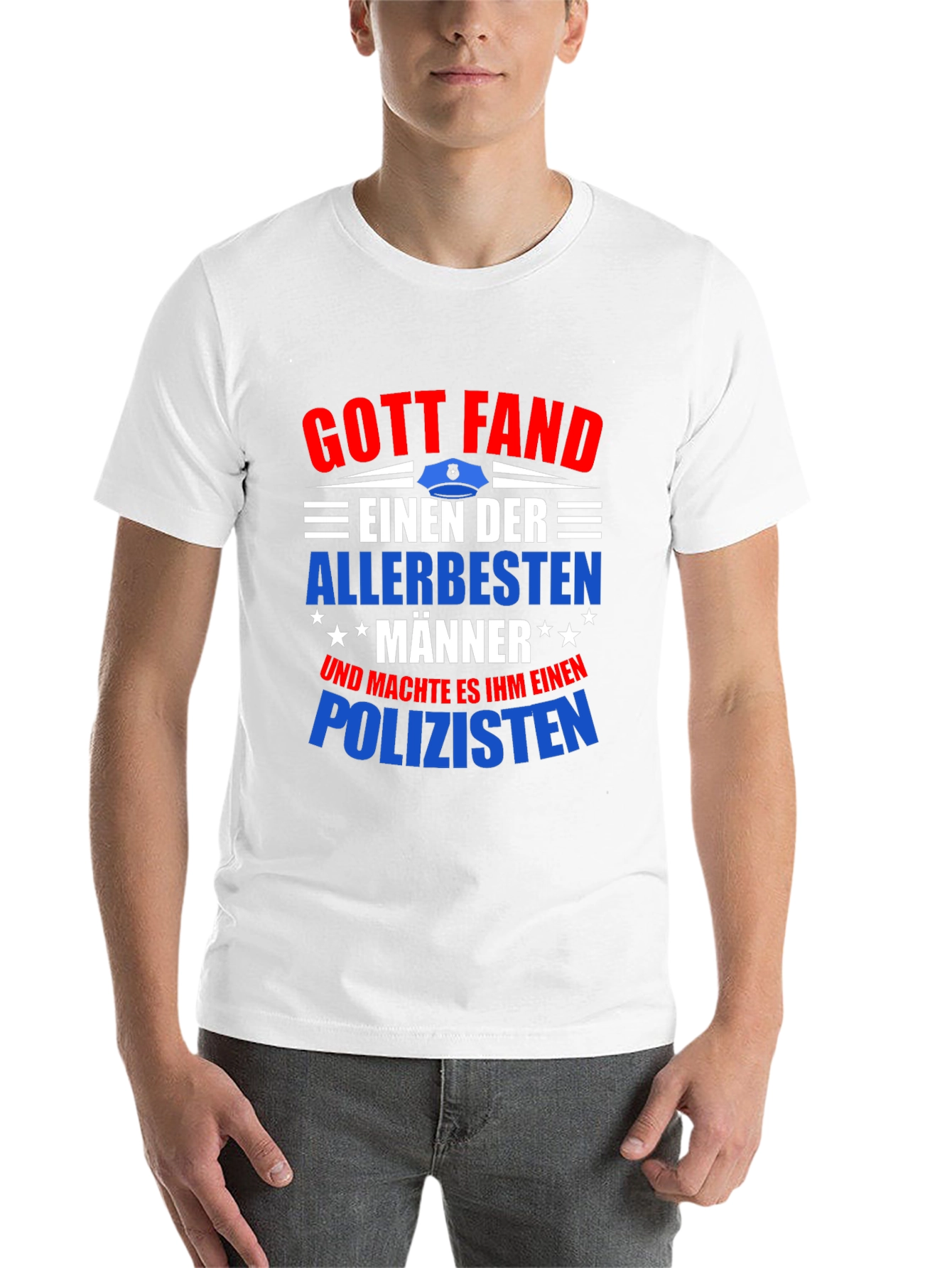 Black Gott Fand Policeman T-Shirt - Best Man view 14