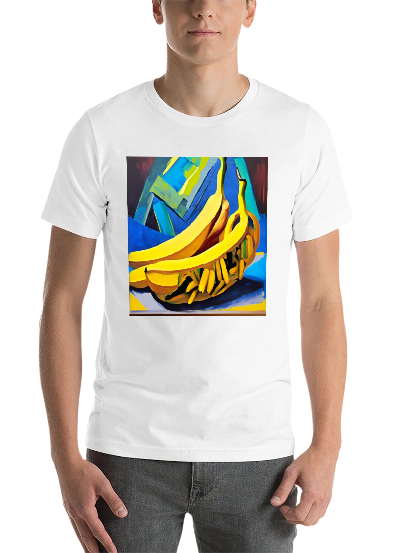 Black Abstract Banana T-Shirt view 14
