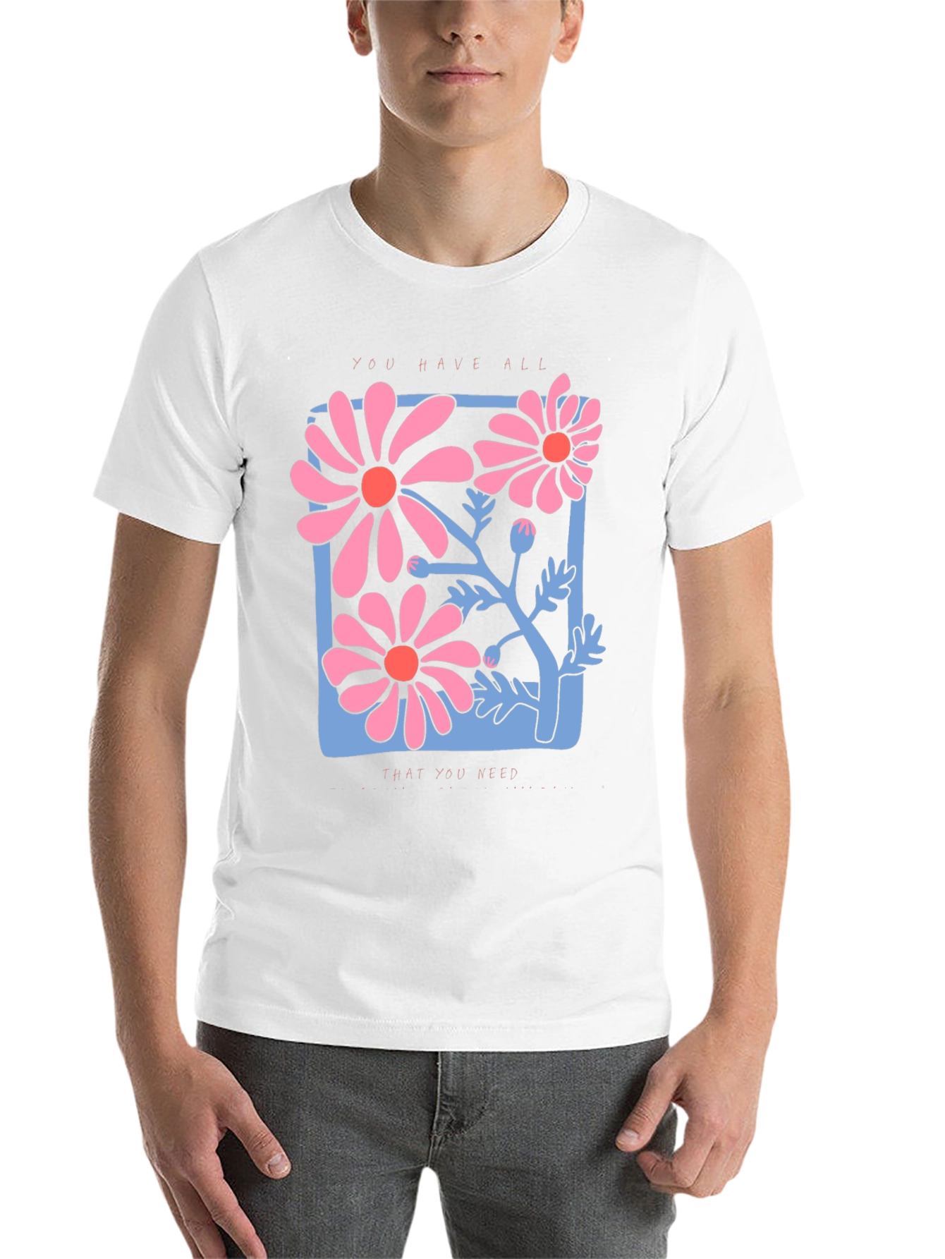 Black Floral Graphic Tee - You Have All That You Need view 14