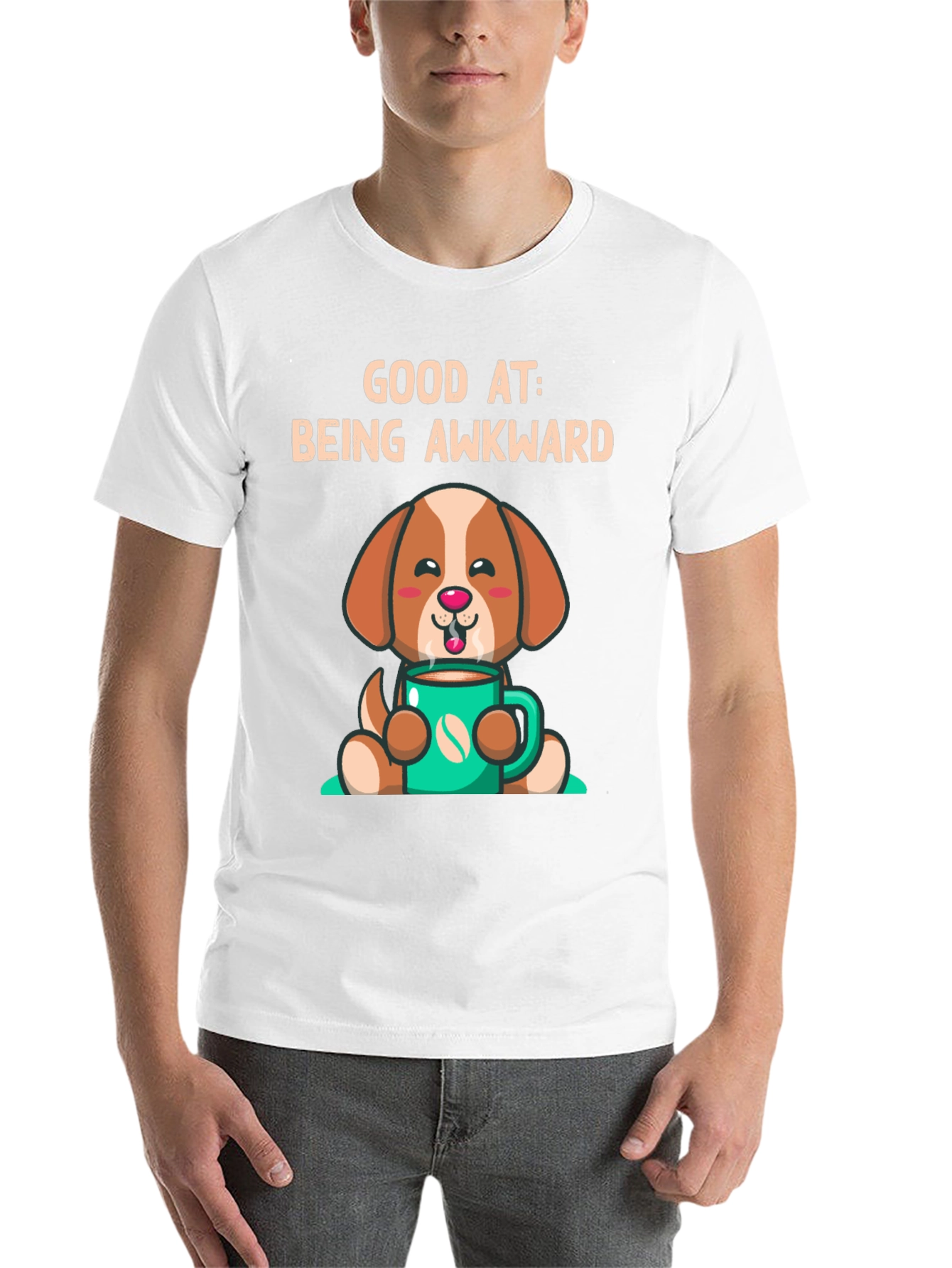 Black Awkward Dog Graphic T-Shirt view 14
