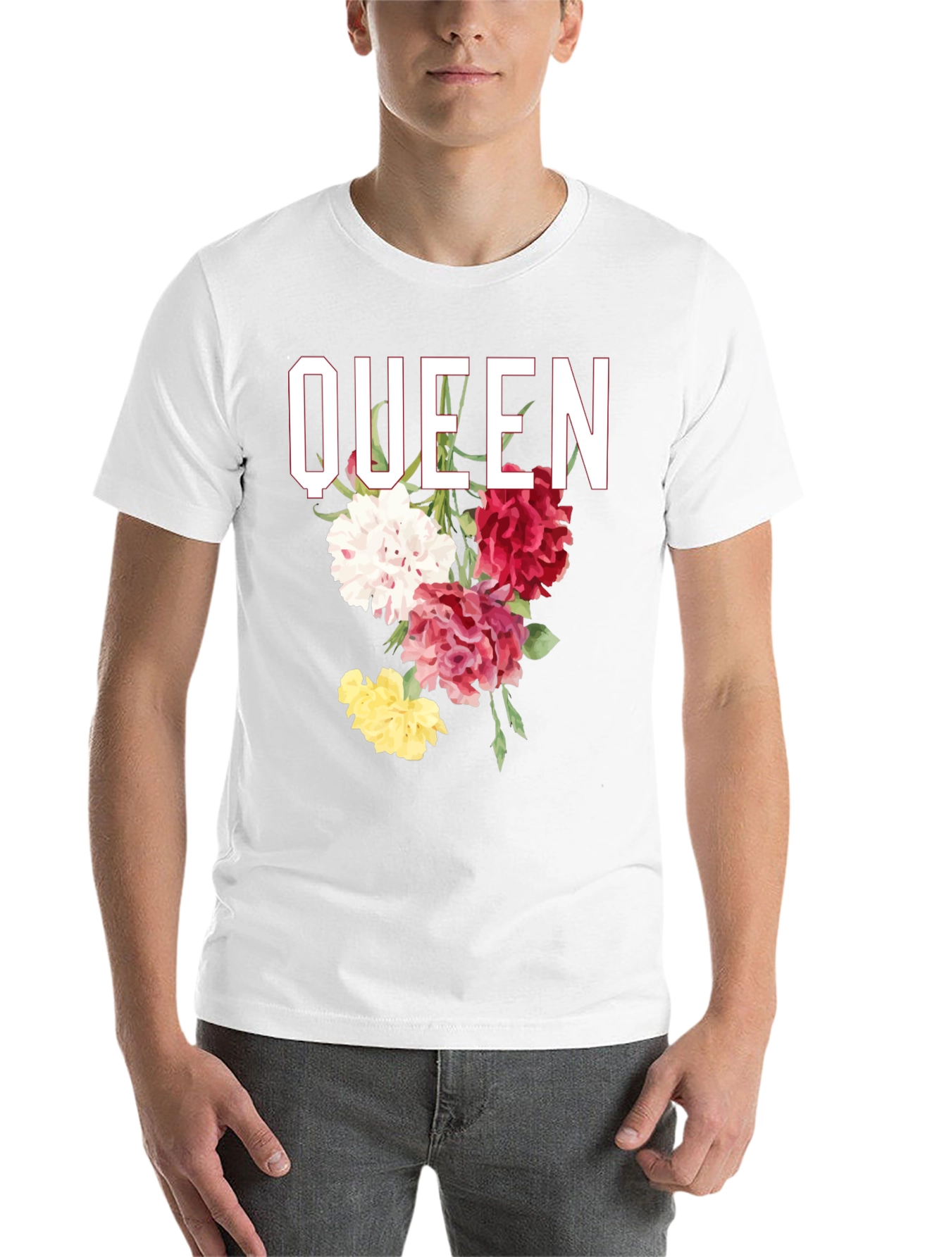 Black Queen Floral Graphic T-Shirt view 14