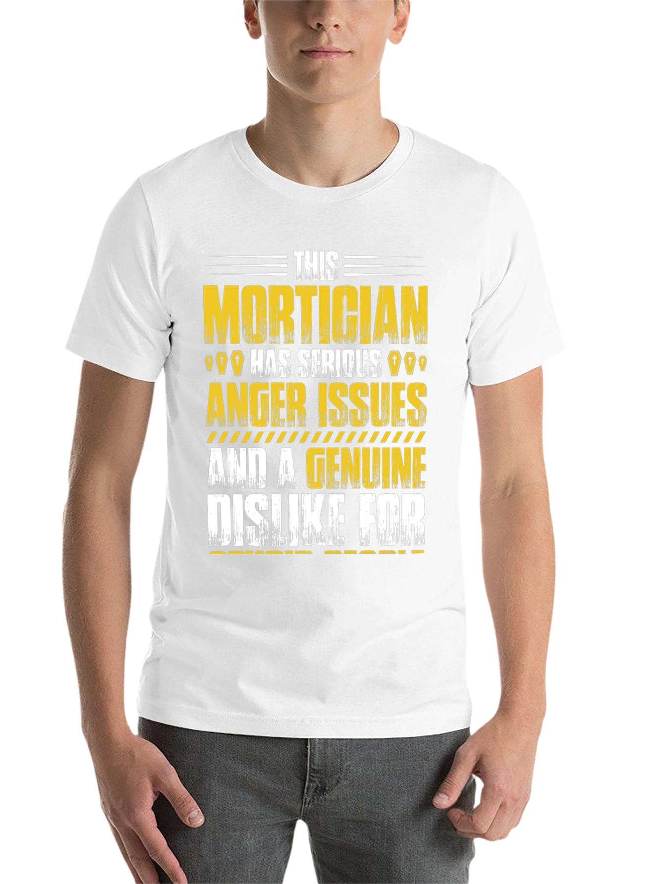 Black Mortician Humor Graphic T-Shirt view 14