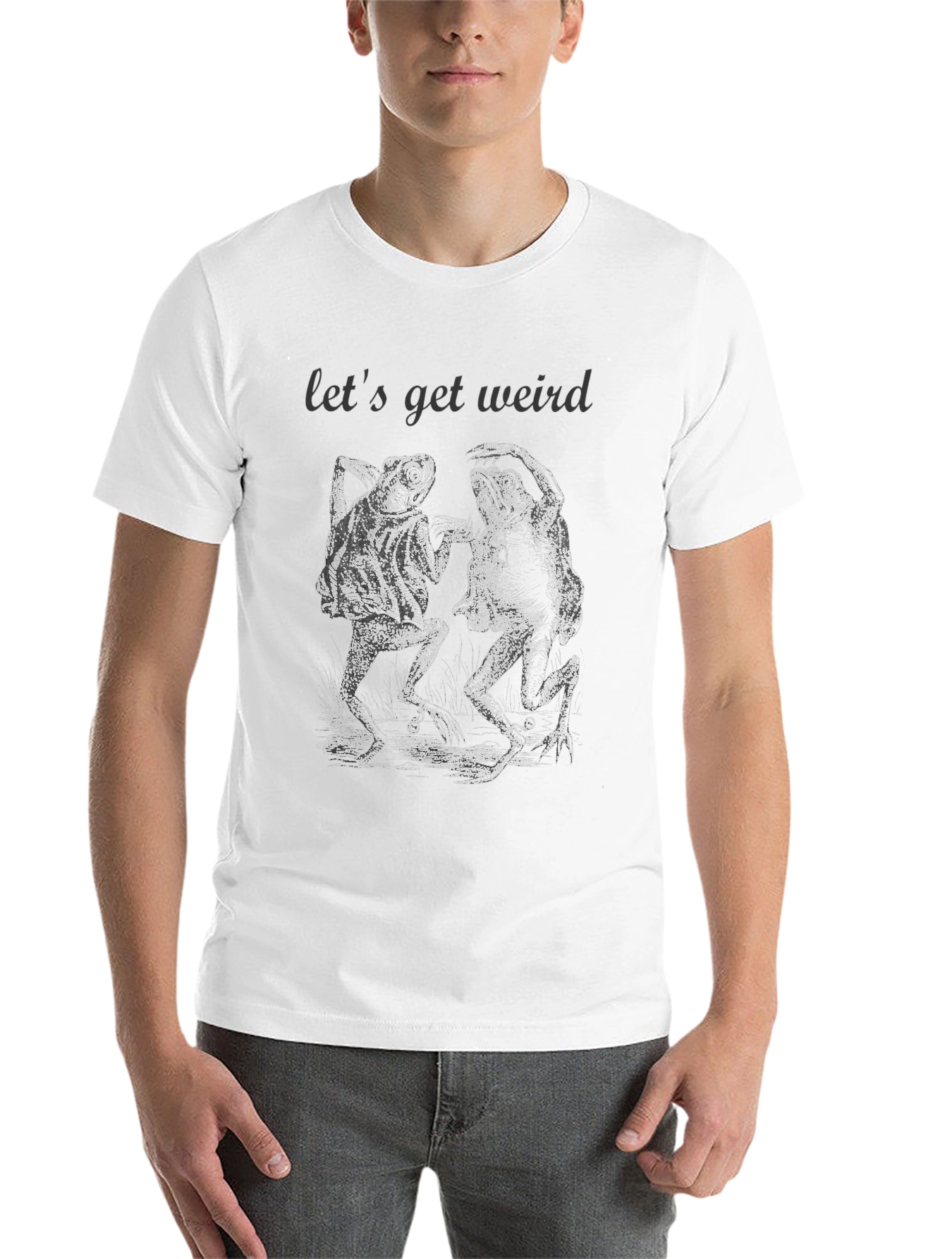 Black Let's Get Weird Frogs Graphic Tee view 14