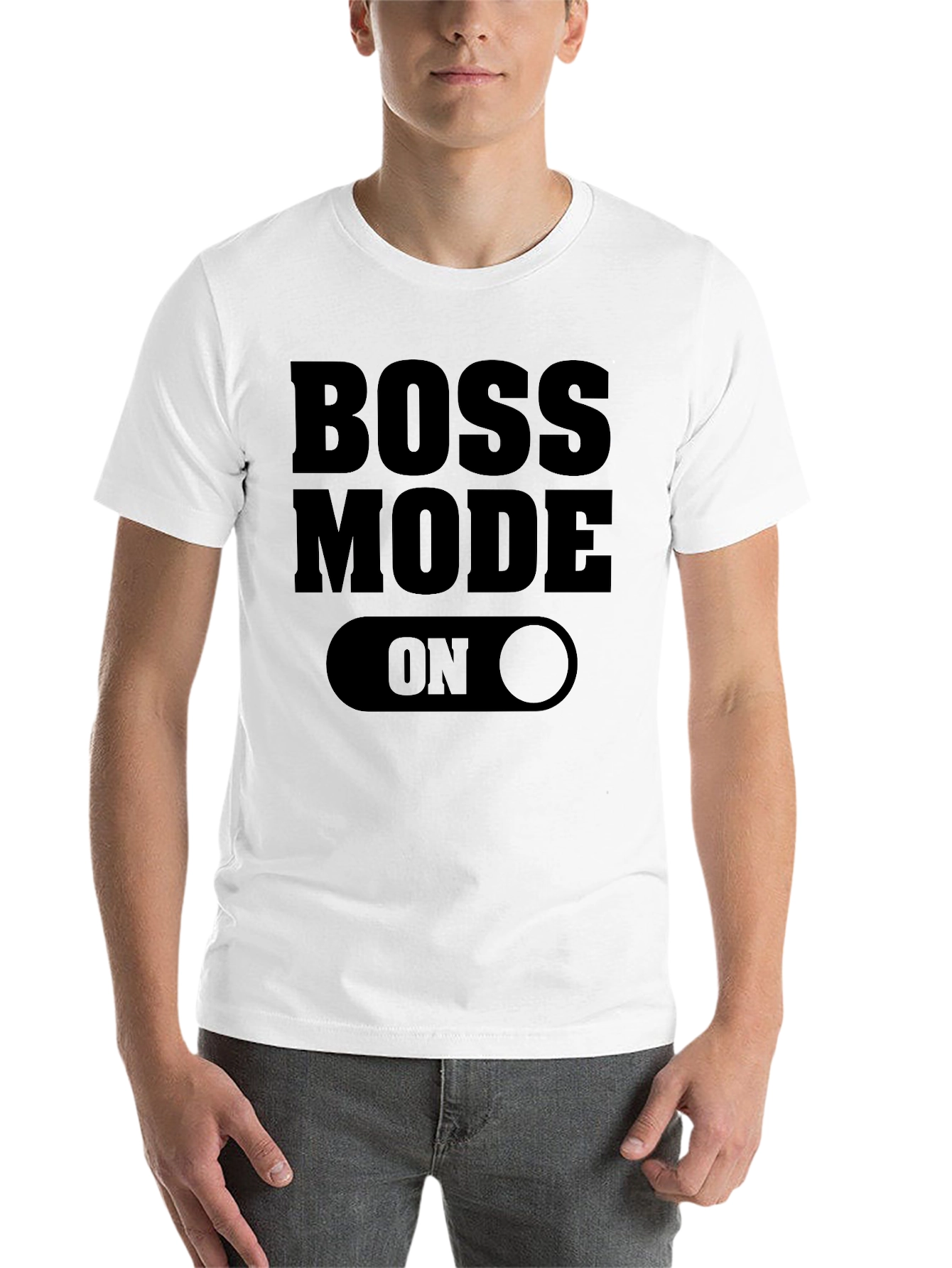 Black Boss Mode ON - Graphic Print Men's T-Shirt view 14
