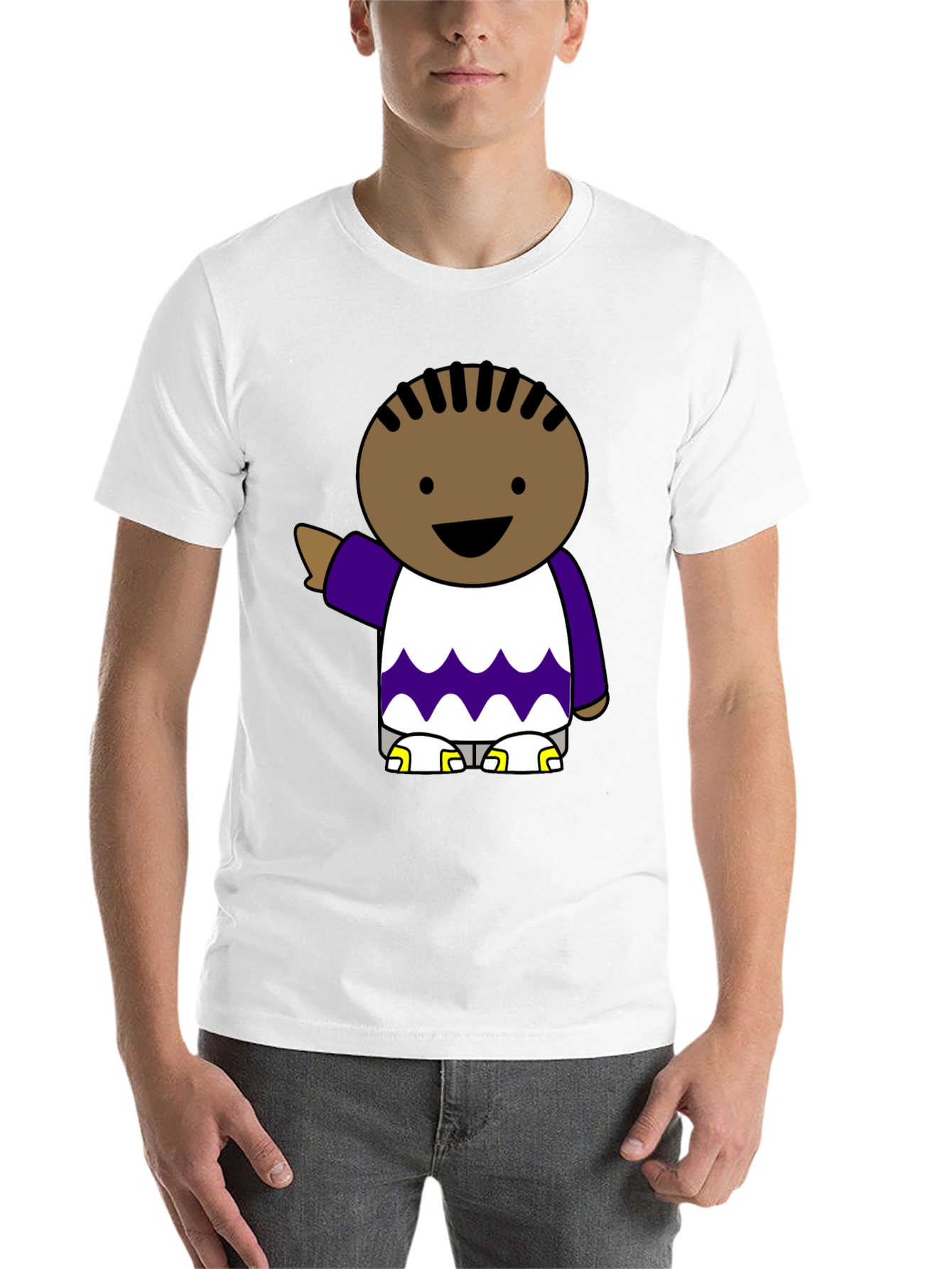 Black Cartoon Character Black T-Shirt view 14