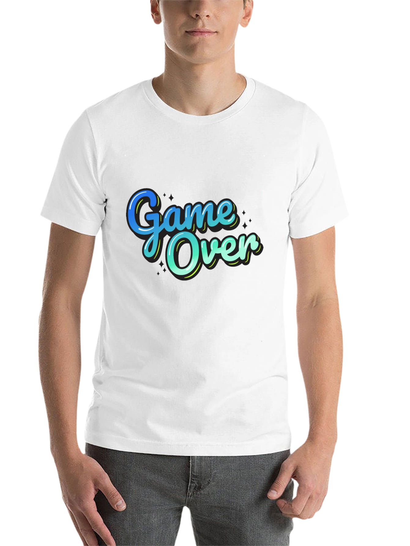 Black Game Over Graphic T-Shirt - Gamer Style view 14