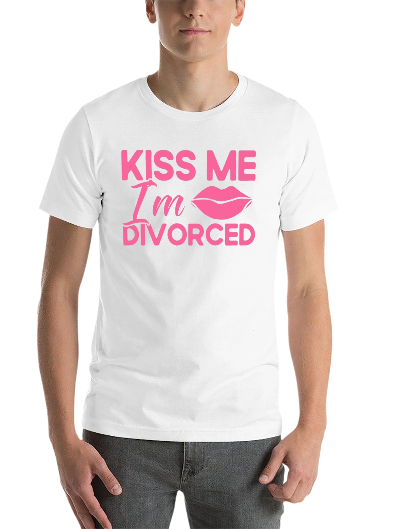 Black Kiss Me I'm Divorced T-Shirt view 14