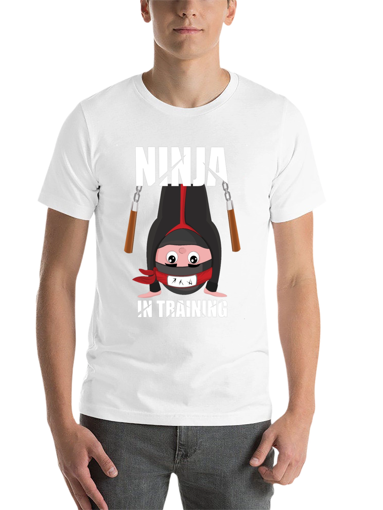 Black Ninja In Training Graphic Tee view 14