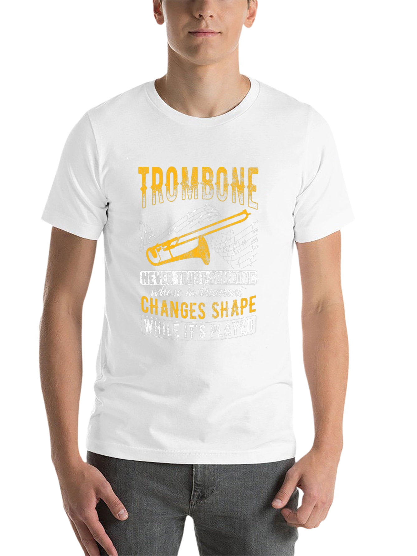 Black Trombone T-Shirt - Instrument Humor Tee view 14