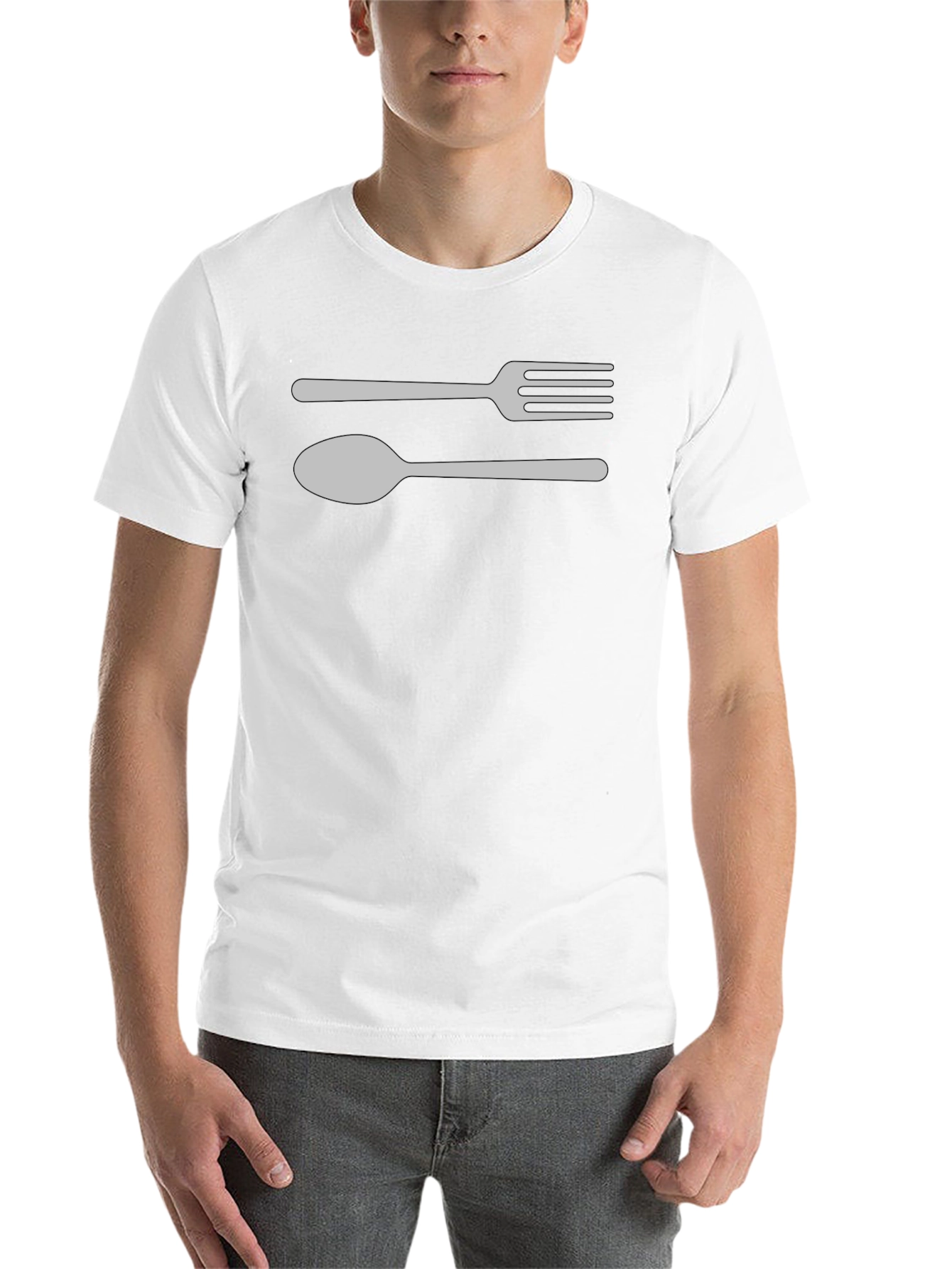 Black Fork & Spoon Graphic Tee - Black Cotton T-Shirt view 14